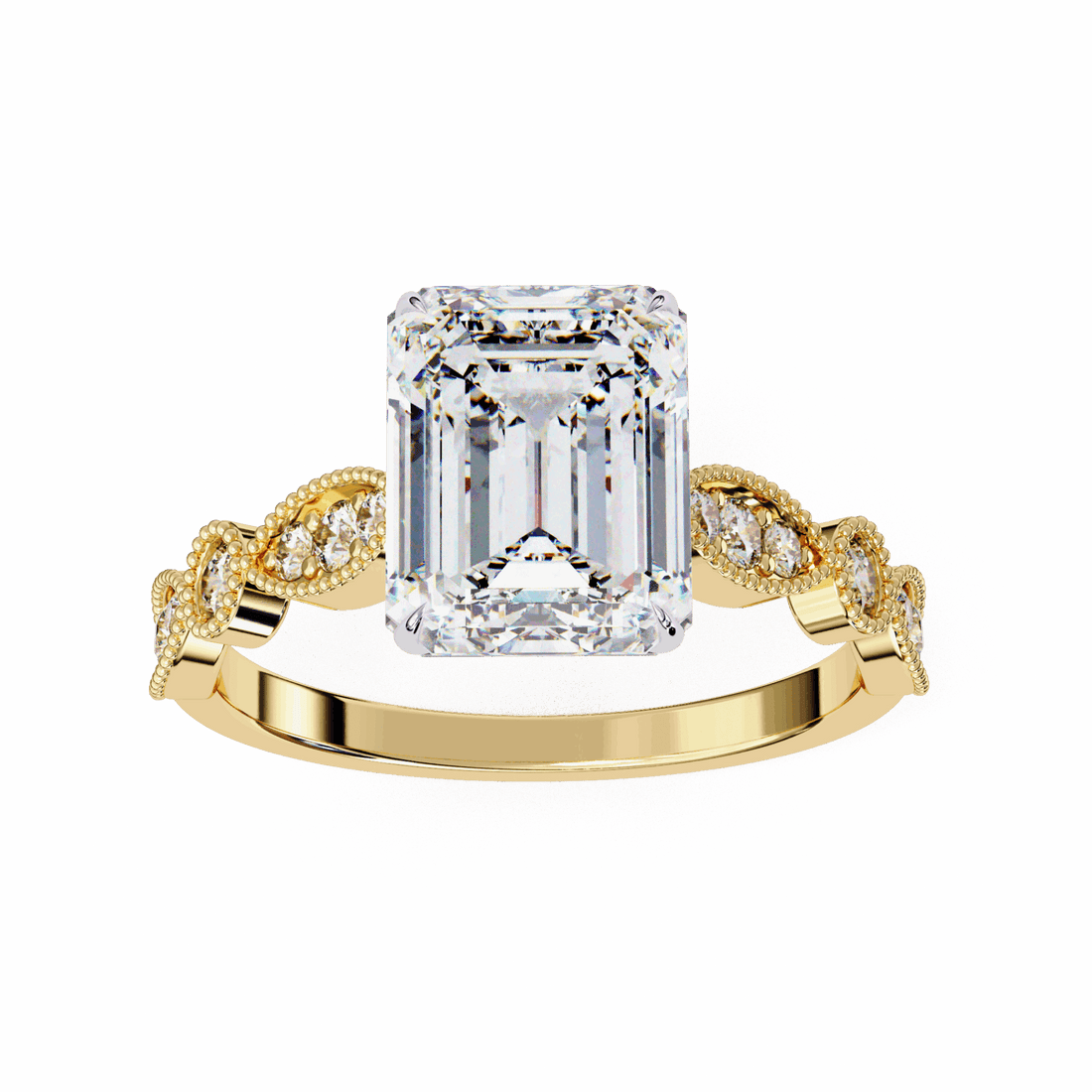 2.75 Carat Emerald The One Solitaire Ring in Moissanite | House of Estara