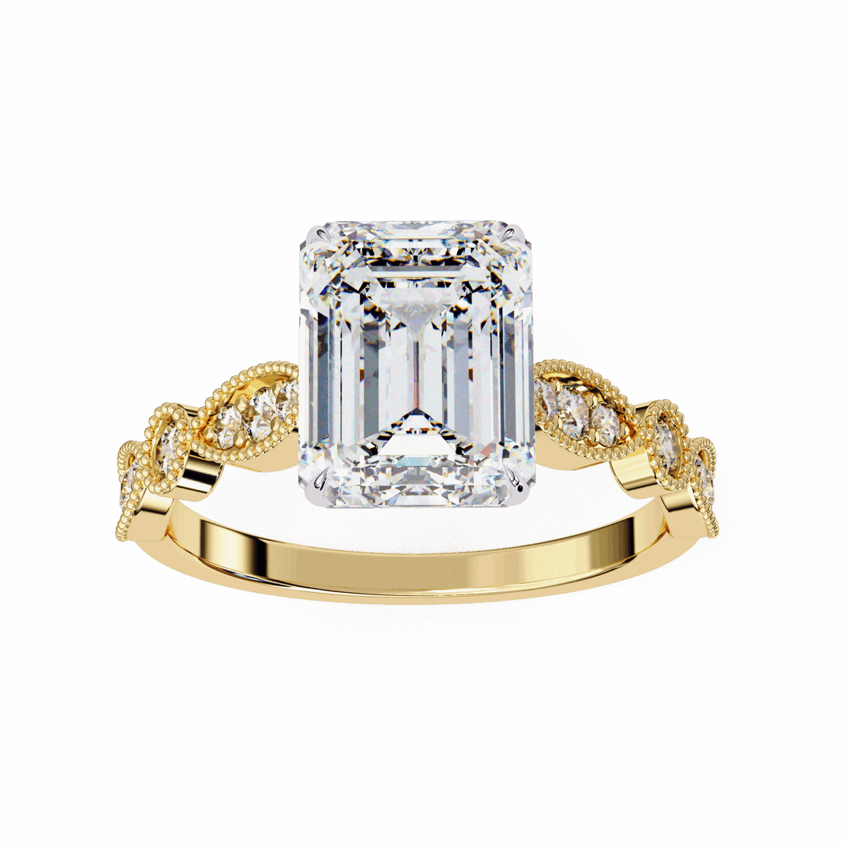 2.75 Carat Emerald The One Solitaire Ring in Moissanite | House of Estara
