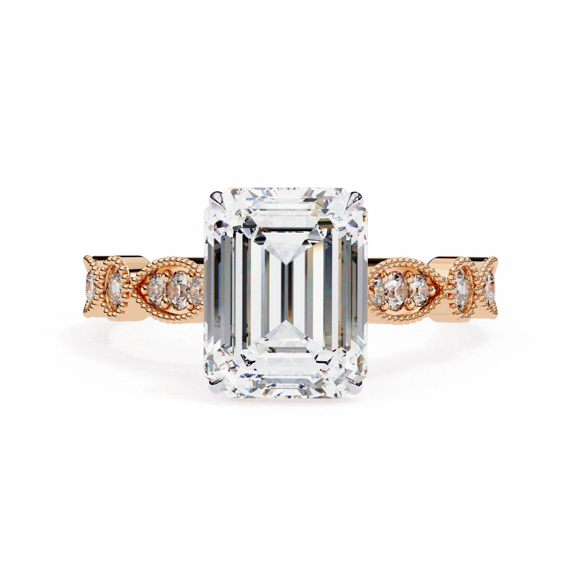 2.75 Carat Emerald The One Solitaire Ring in Moissanite | House of Estara