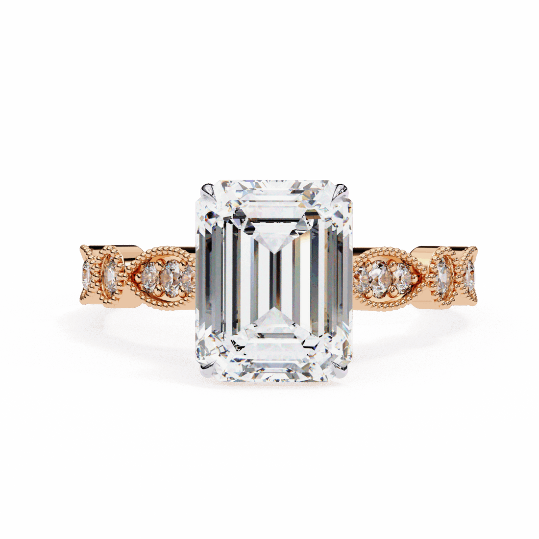 2.75 Carat Emerald The One Solitaire Ring in Moissanite | House of Estara