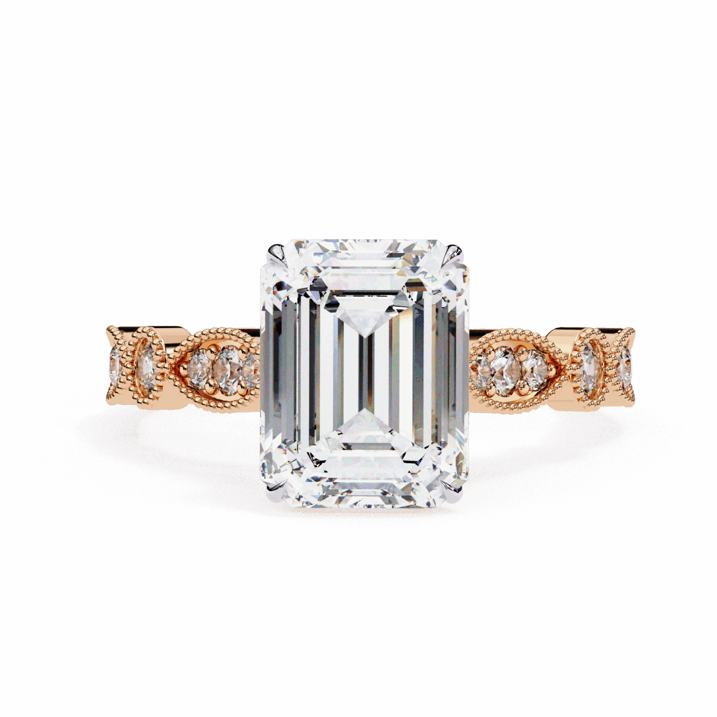 2.75 Carat Emerald The One Solitaire Ring in Moissanite | House of Estara