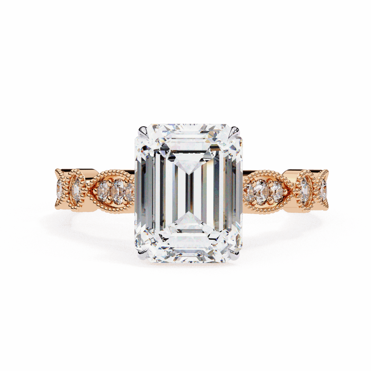 2.75 Carat Emerald The One Solitaire Ring in Moissanite | House of Estara
