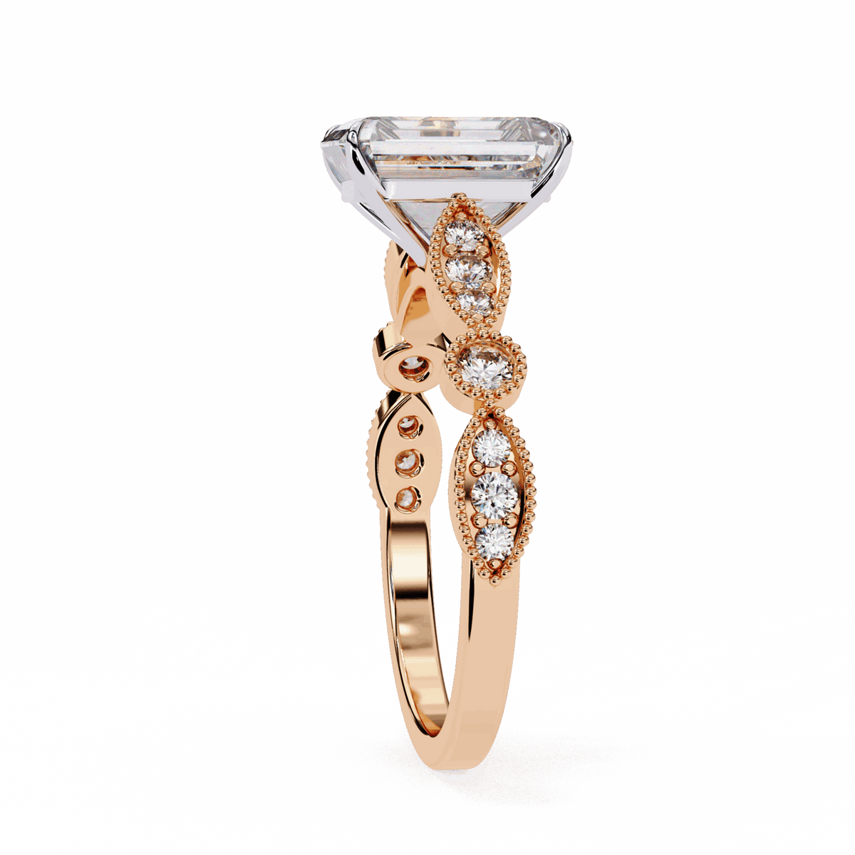 2.75 Carat Emerald The One Solitaire Ring in Moissanite | House of Estara