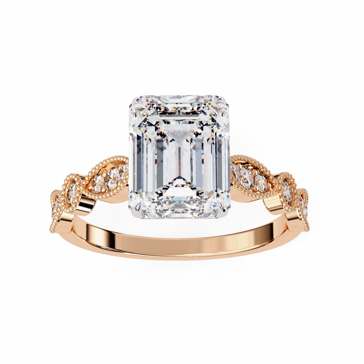 2.75 Carat Emerald The One Solitaire Ring in Moissanite | House of Estara