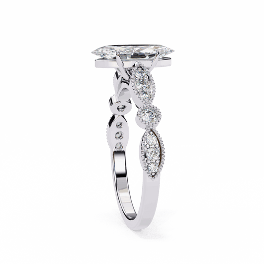 1 Carat Marquise The One Solitaire Ring in Moissanite | House of Estara