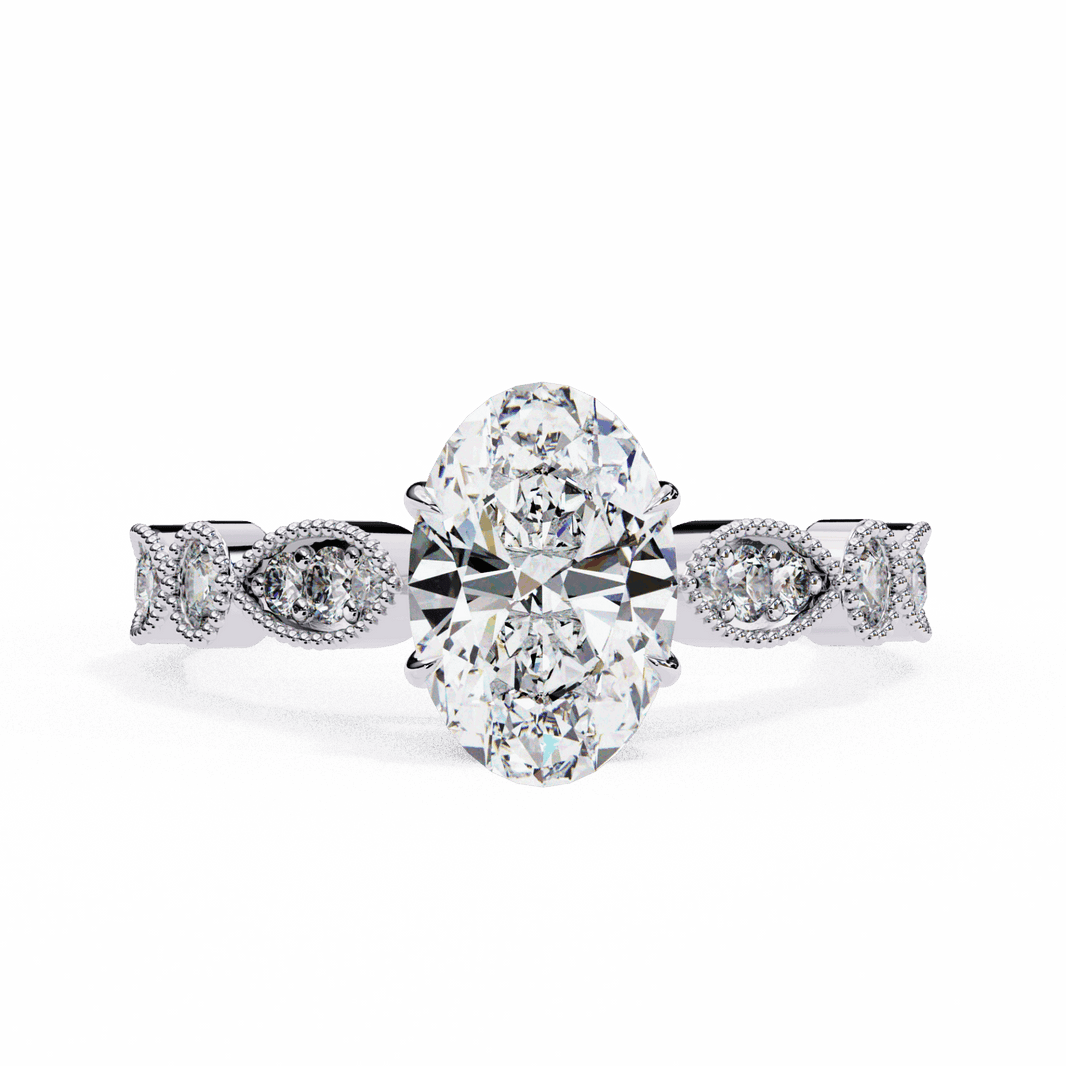 1.5 Carat Oval The One Solitaire Ring in Moissanite | House of Estara