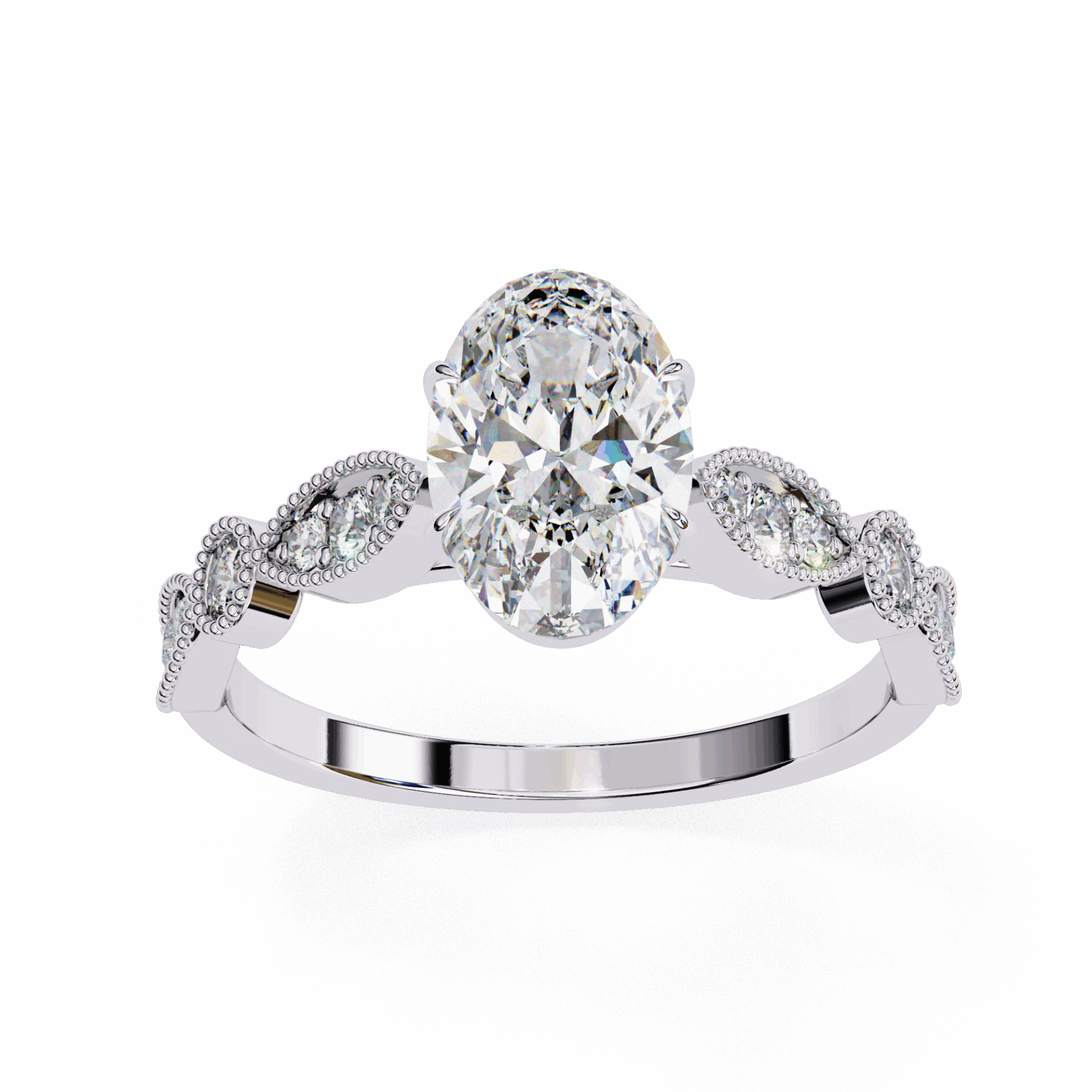 1.5 Carat Oval The One Solitaire Ring in Moissanite | House of Estara