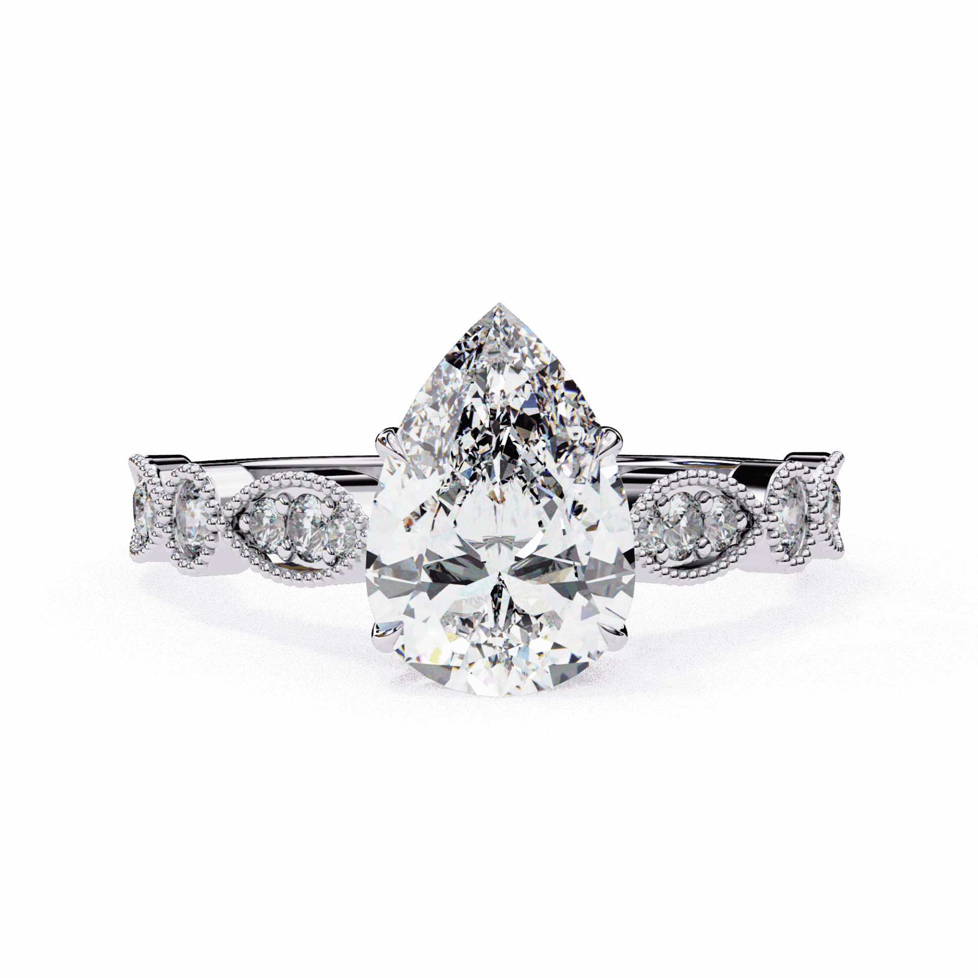 1.25 Carat Pear The One Solitaire Ring in Moissanite | House of Estara