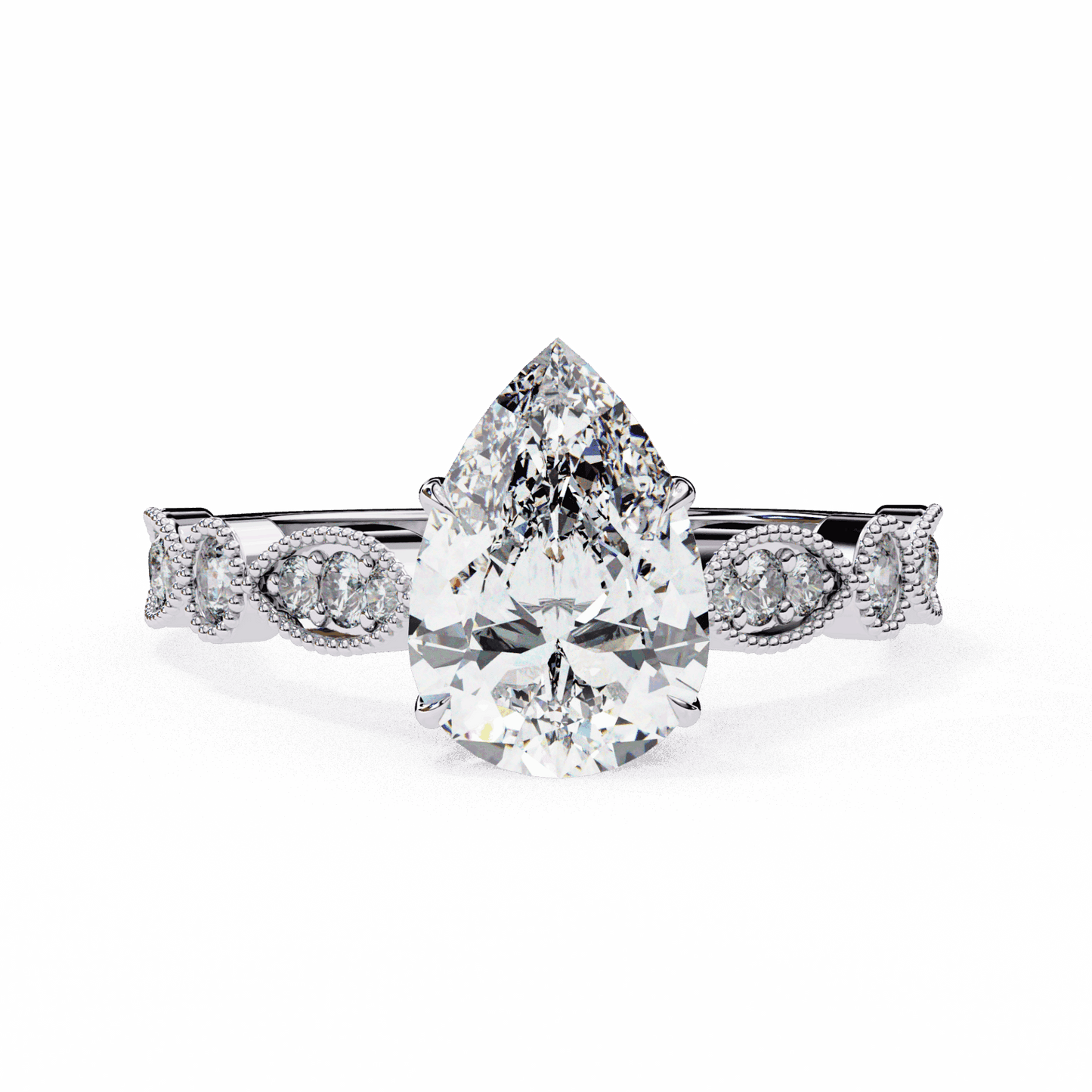 1.25 Carat Pear The One Solitaire Ring in Moissanite | House of Estara