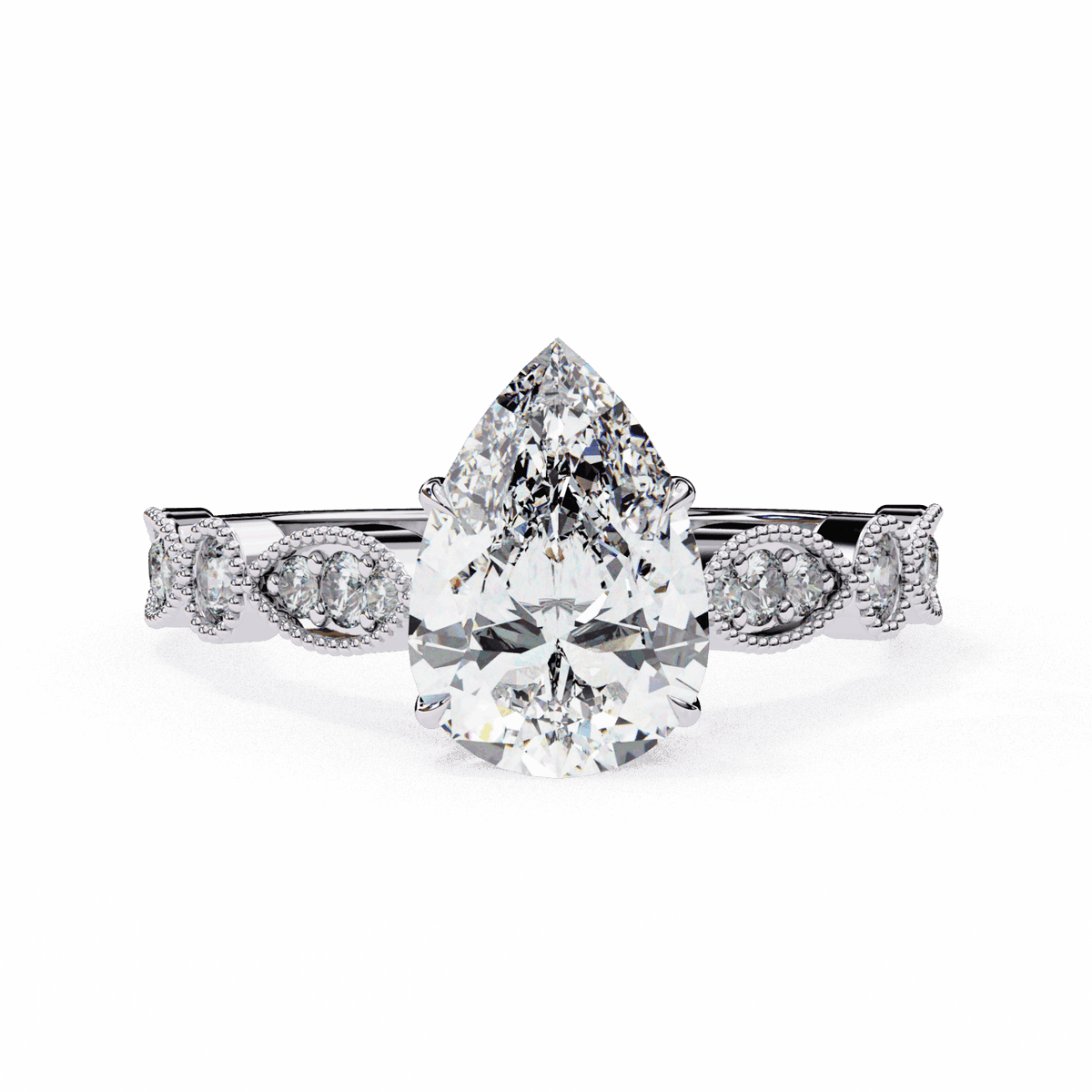 1.25 Carat Pear The One Solitaire Ring in Moissanite | House of Estara
