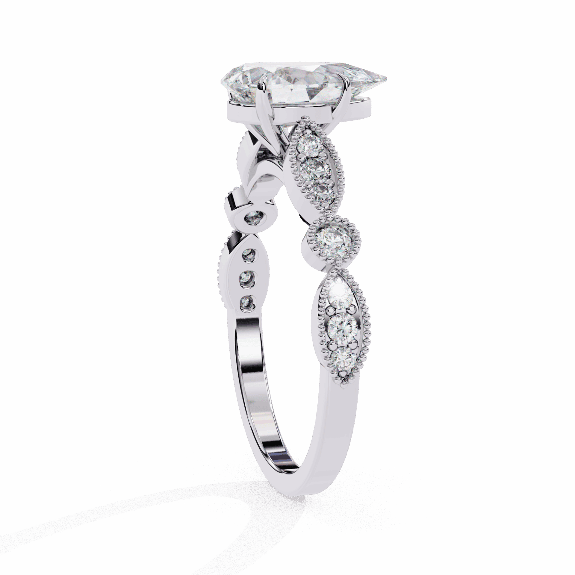 1.25 Carat Pear The One Solitaire Ring in Moissanite | House of Estara