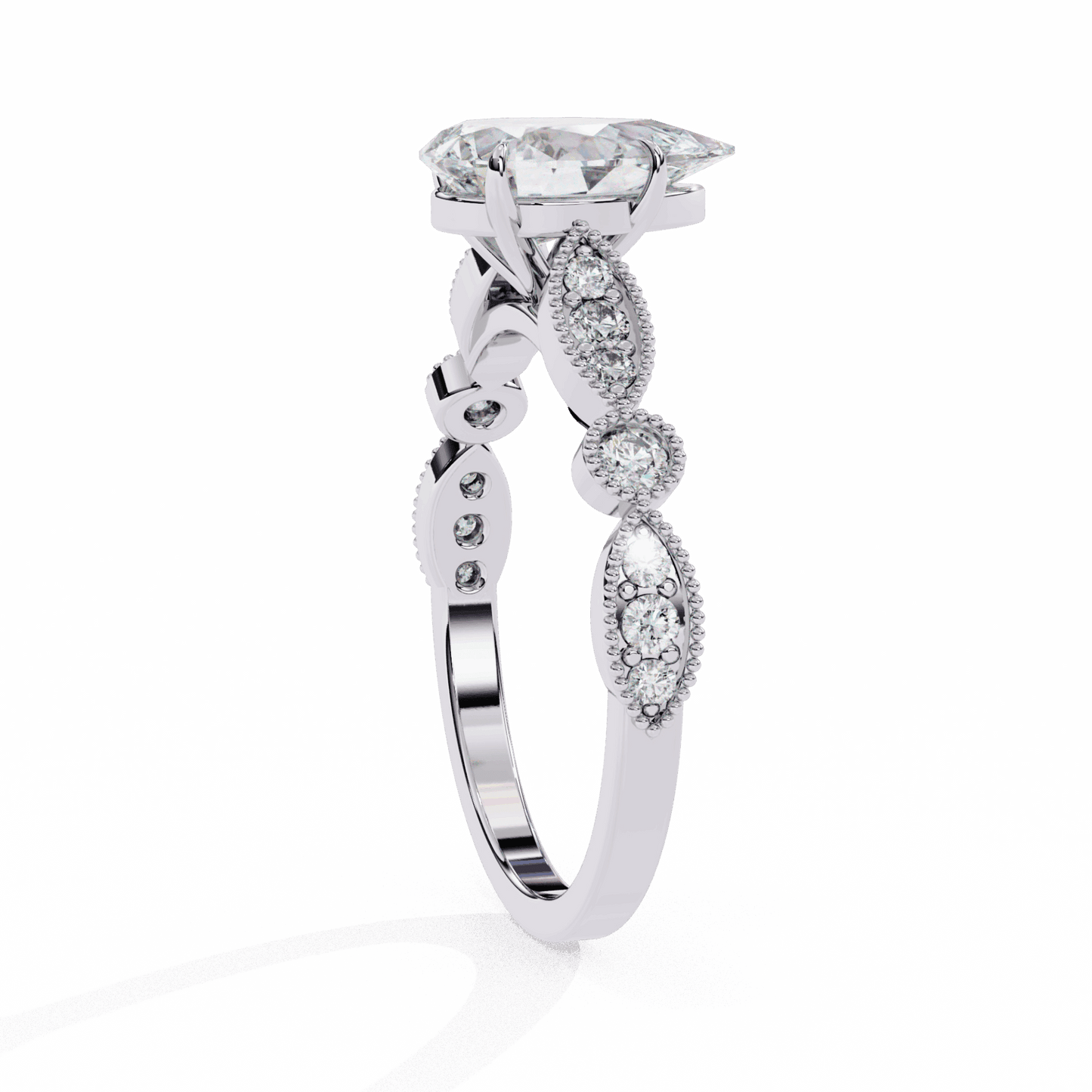 1.25 Carat Pear The One Solitaire Ring in Moissanite | House of Estara