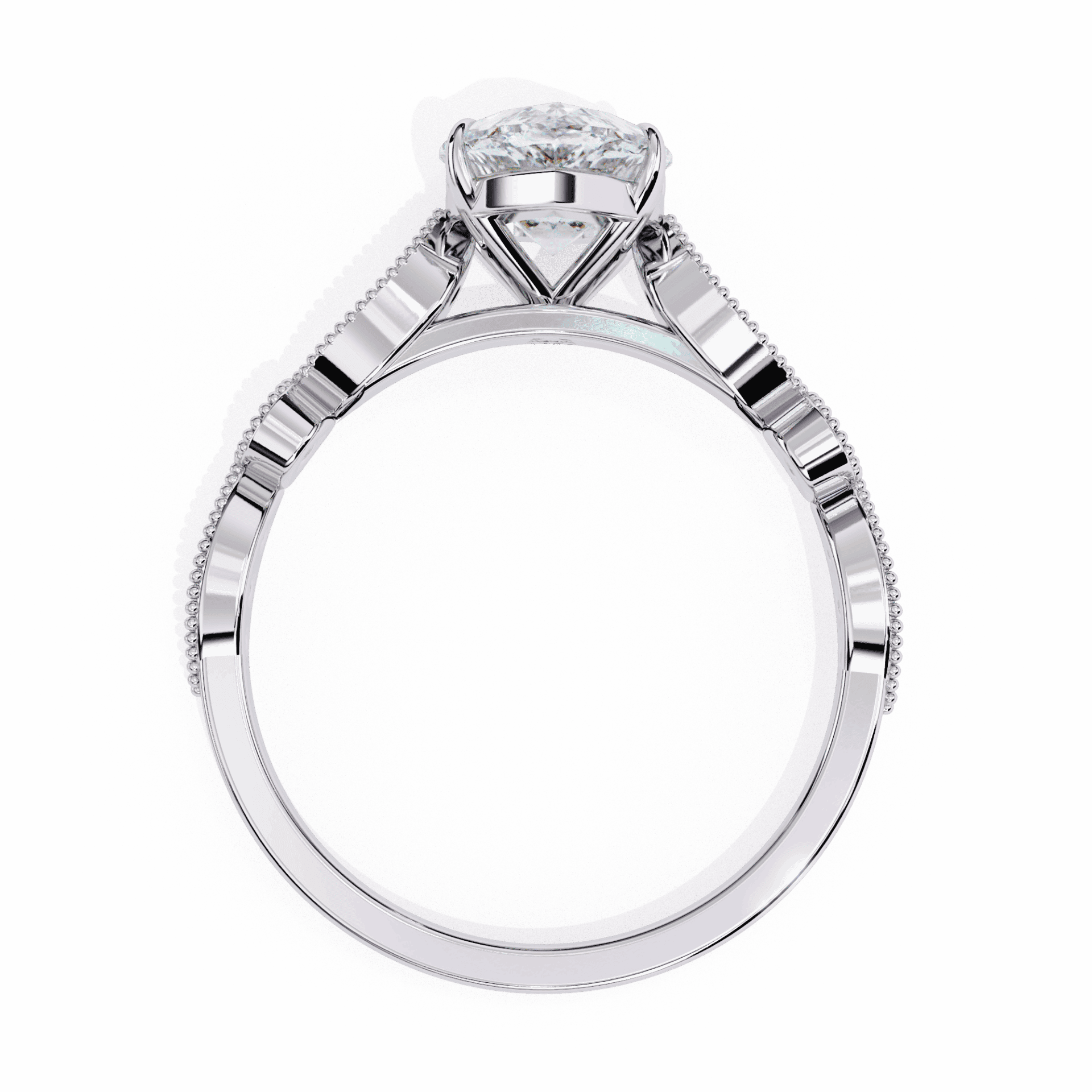 1.25 Carat Pear The One Solitaire Ring in Moissanite | House of Estara