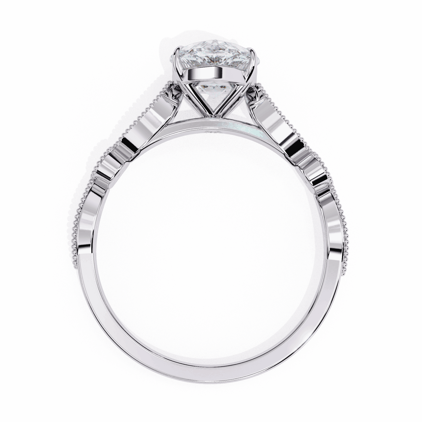 1.25 Carat Pear The One Solitaire Ring in Moissanite | House of Estara