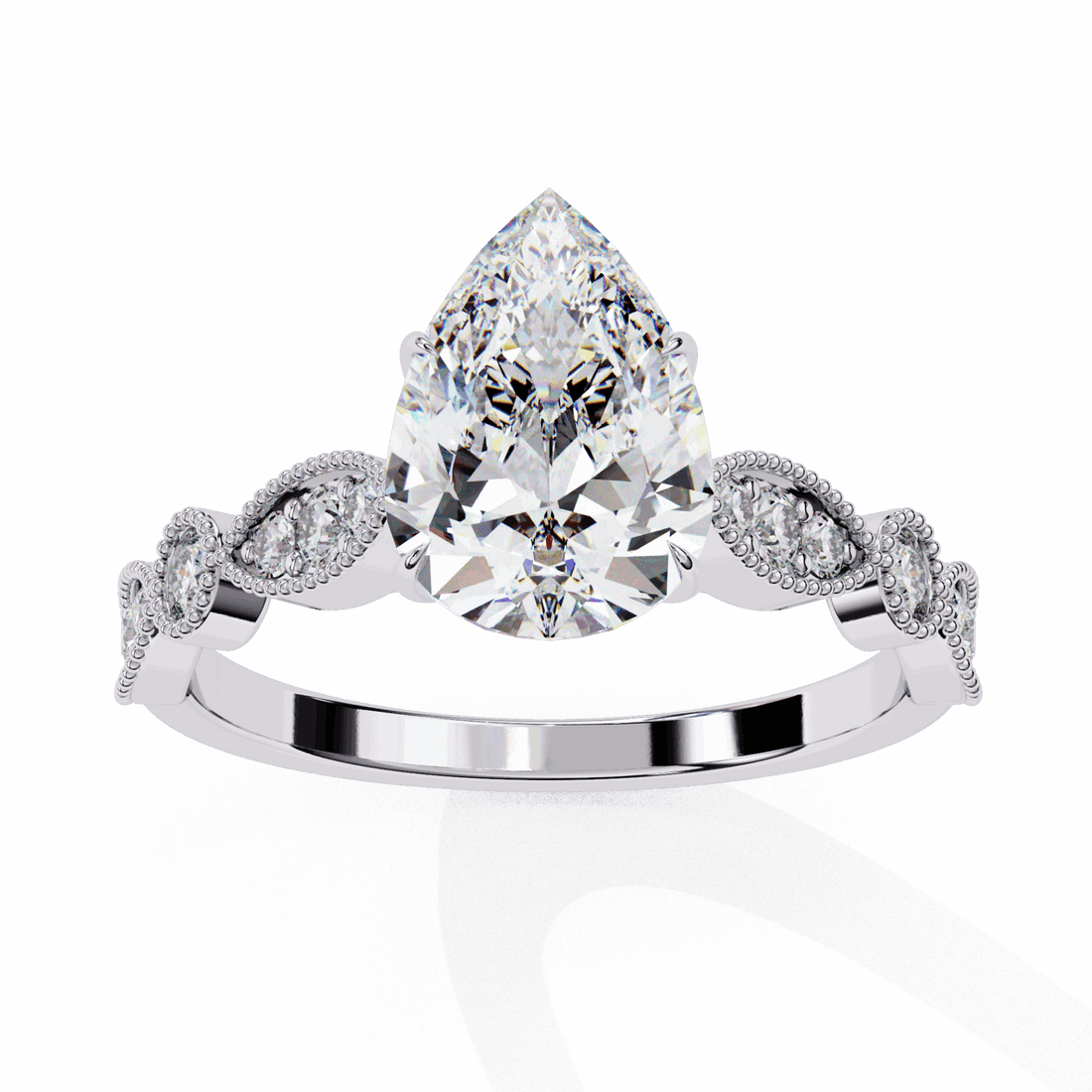 1.25 Carat Pear The One Solitaire Ring in Moissanite | House of Estara