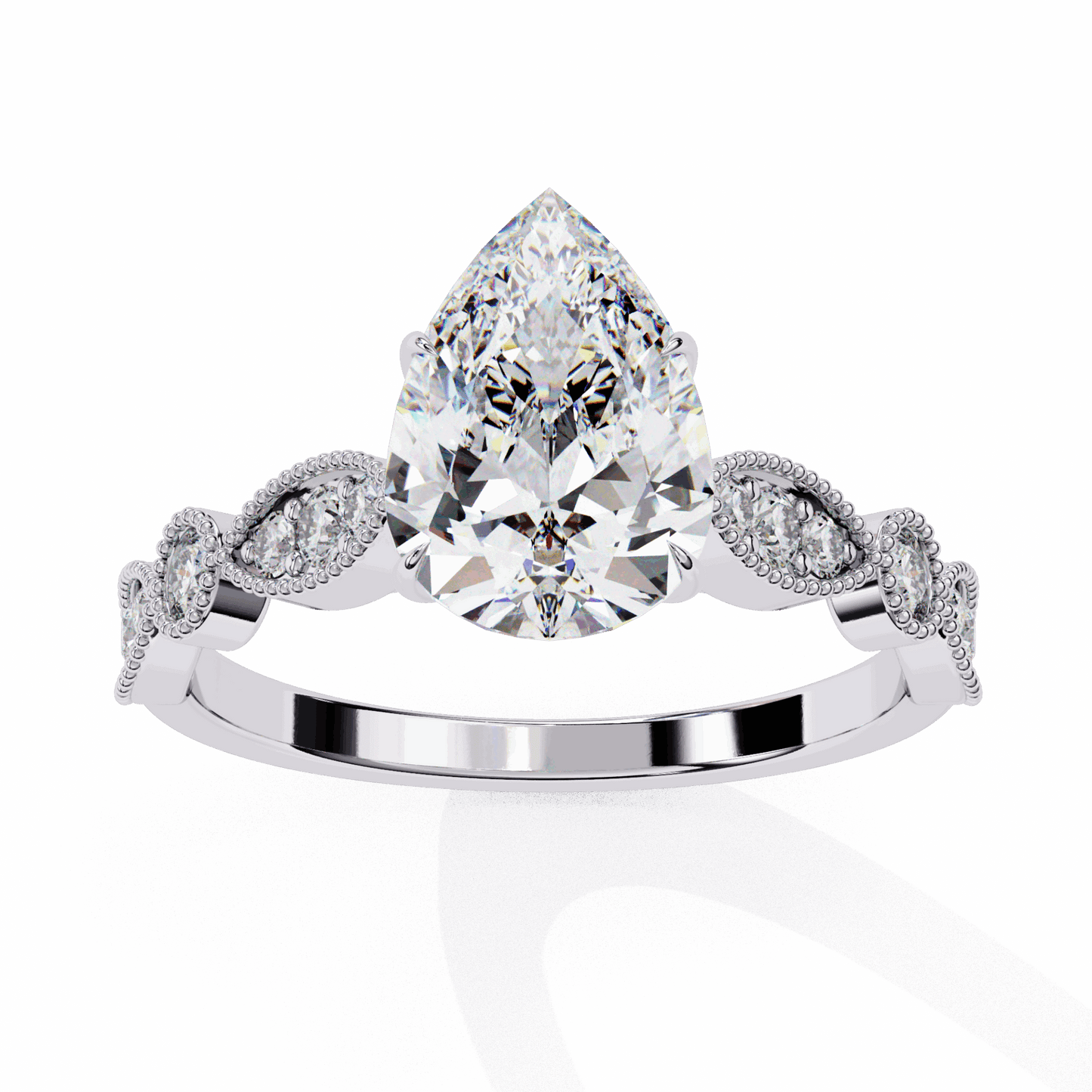 1.25 Carat Pear The One Solitaire Ring in Moissanite | House of Estara