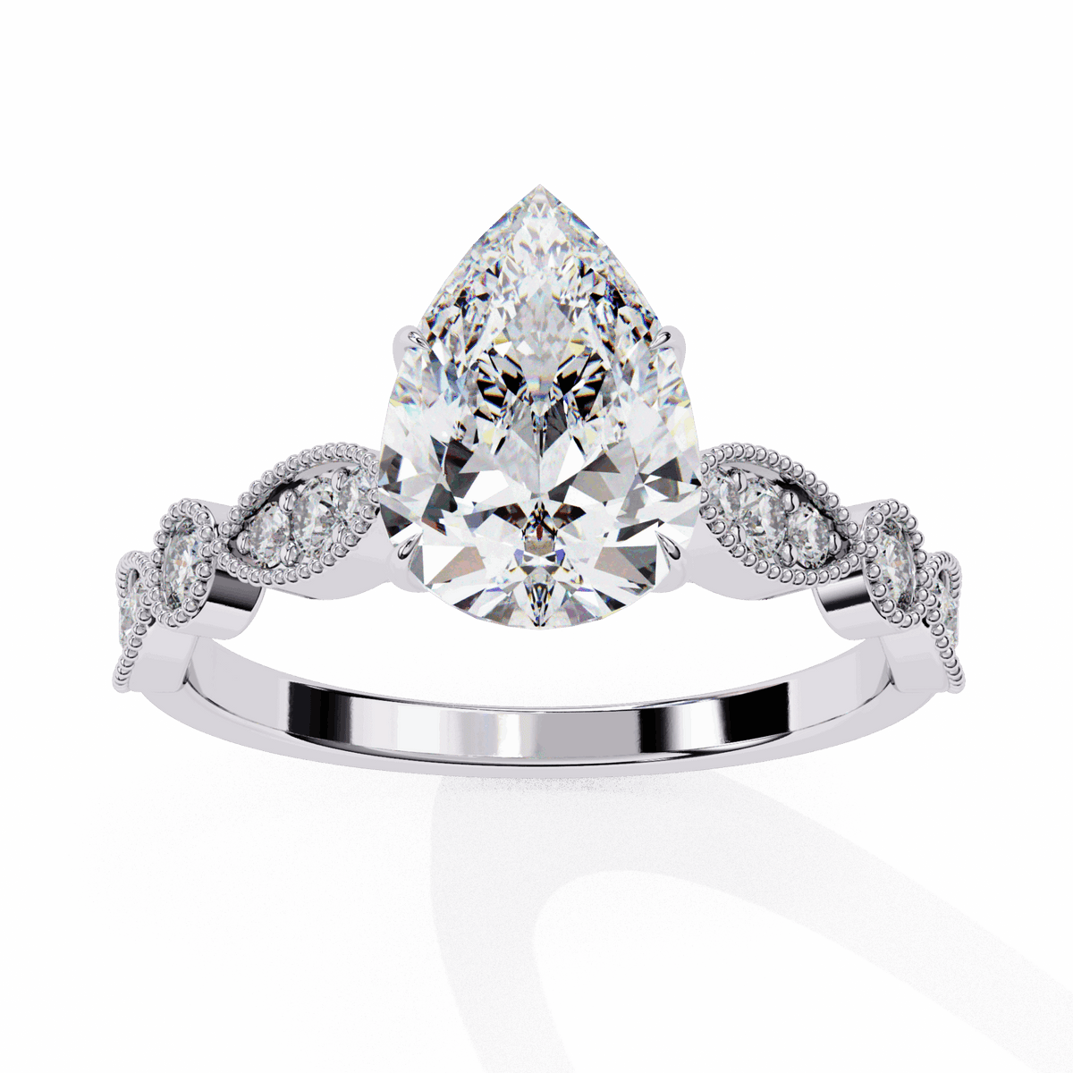 1.25 Carat Pear The One Solitaire Ring in Moissanite | House of Estara