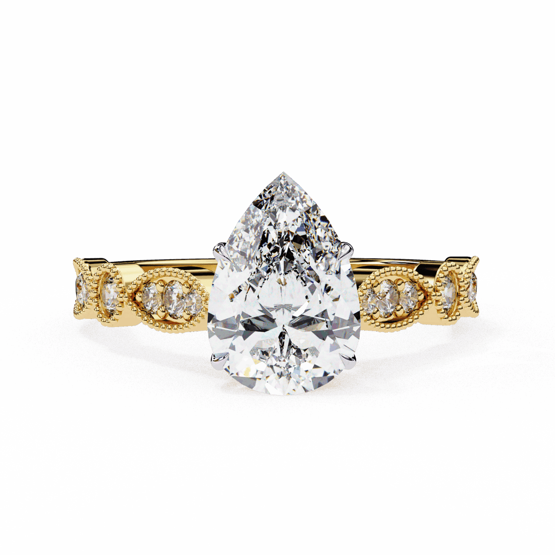1.25 Carat Pear The One Solitaire Ring in Moissanite | House of Estara