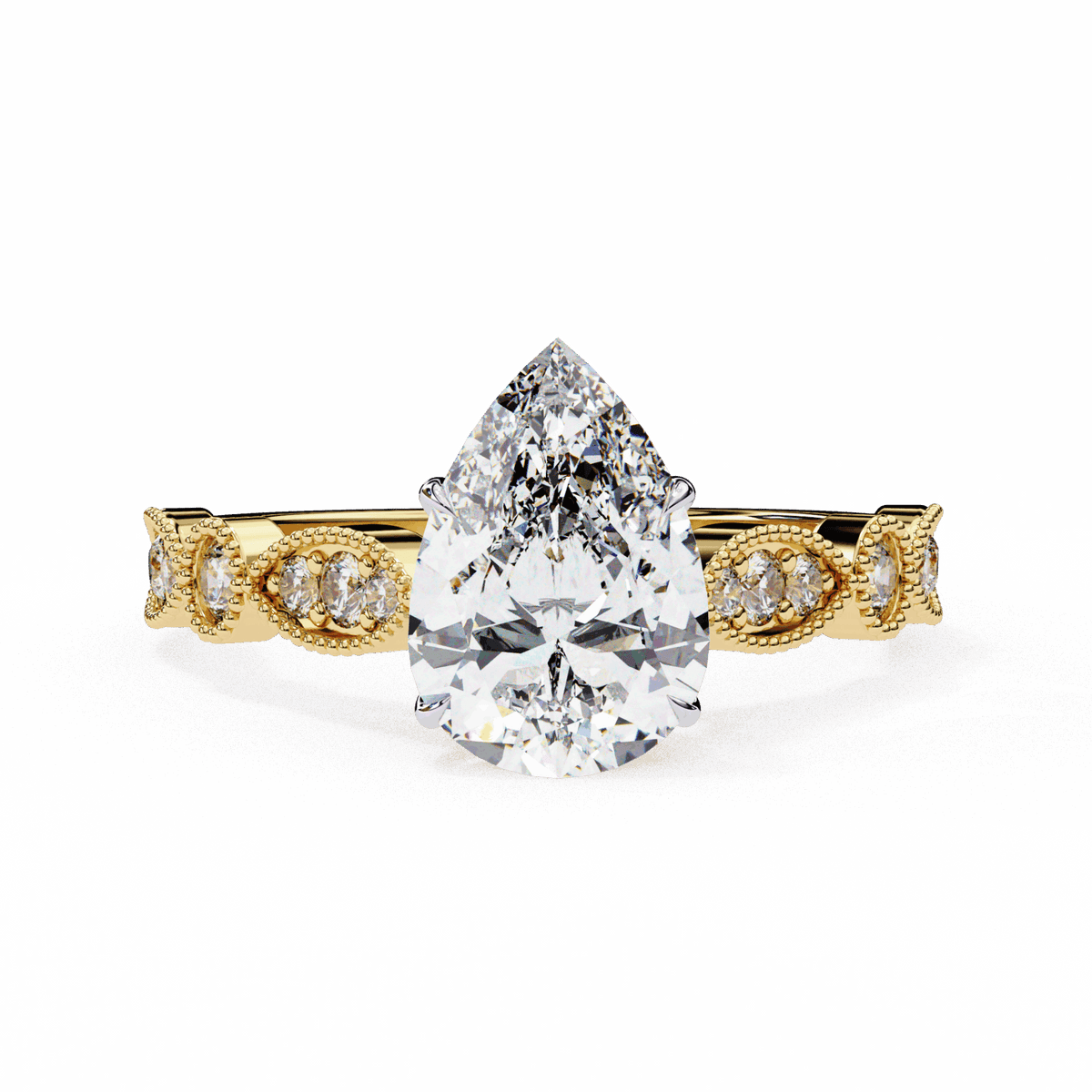 1.25 Carat Pear The One Solitaire Ring in Moissanite | House of Estara