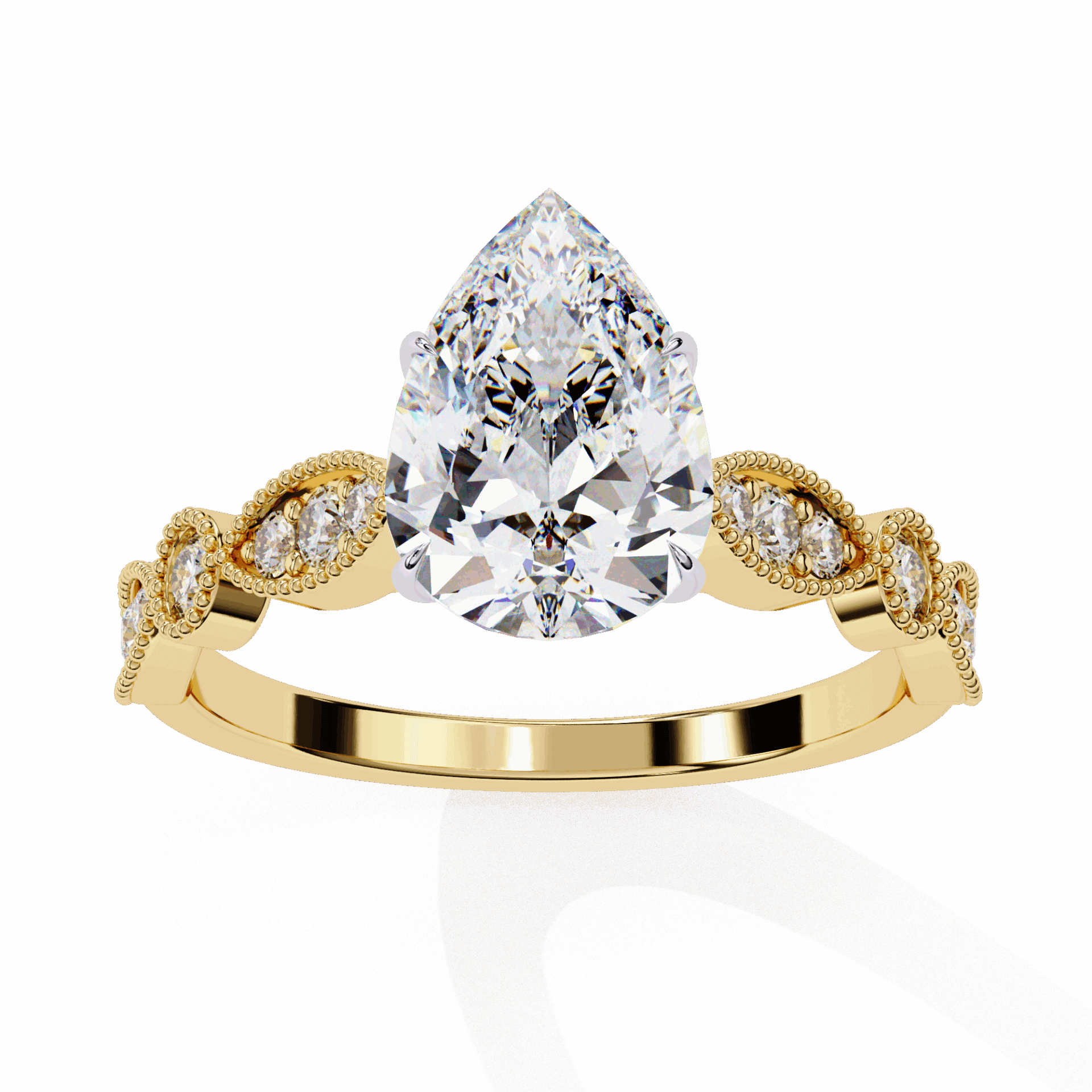 1.25 Carat Pear The One Solitaire Ring in Moissanite | House of Estara
