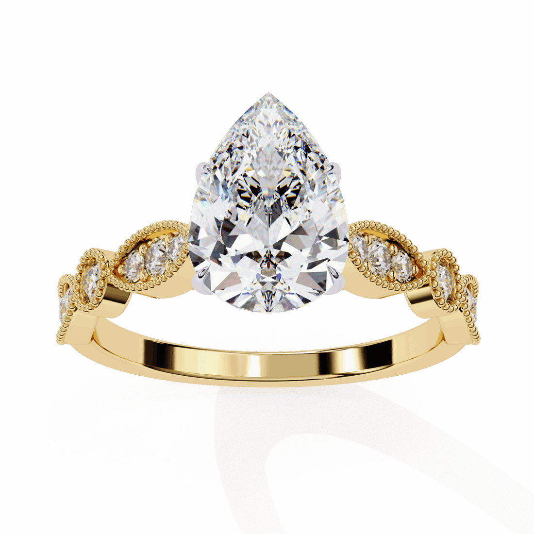 1.25 Carat Pear The One Solitaire Ring in Moissanite | House of Estara