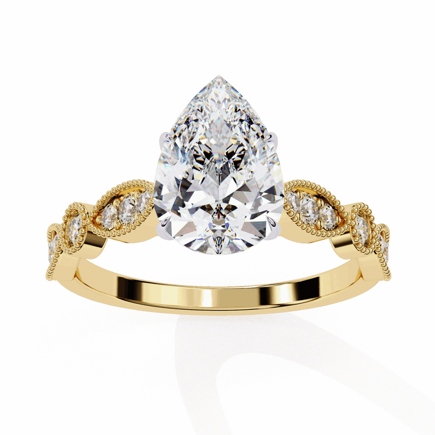 1.25 Carat Pear The One Solitaire Ring in Moissanite | House of Estara
