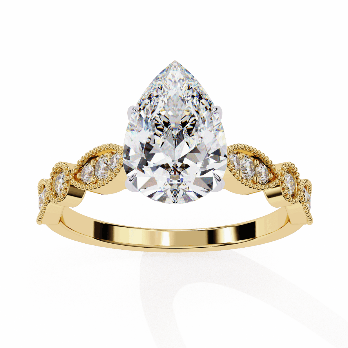 1.25 Carat Pear The One Solitaire Ring in Moissanite | House of Estara