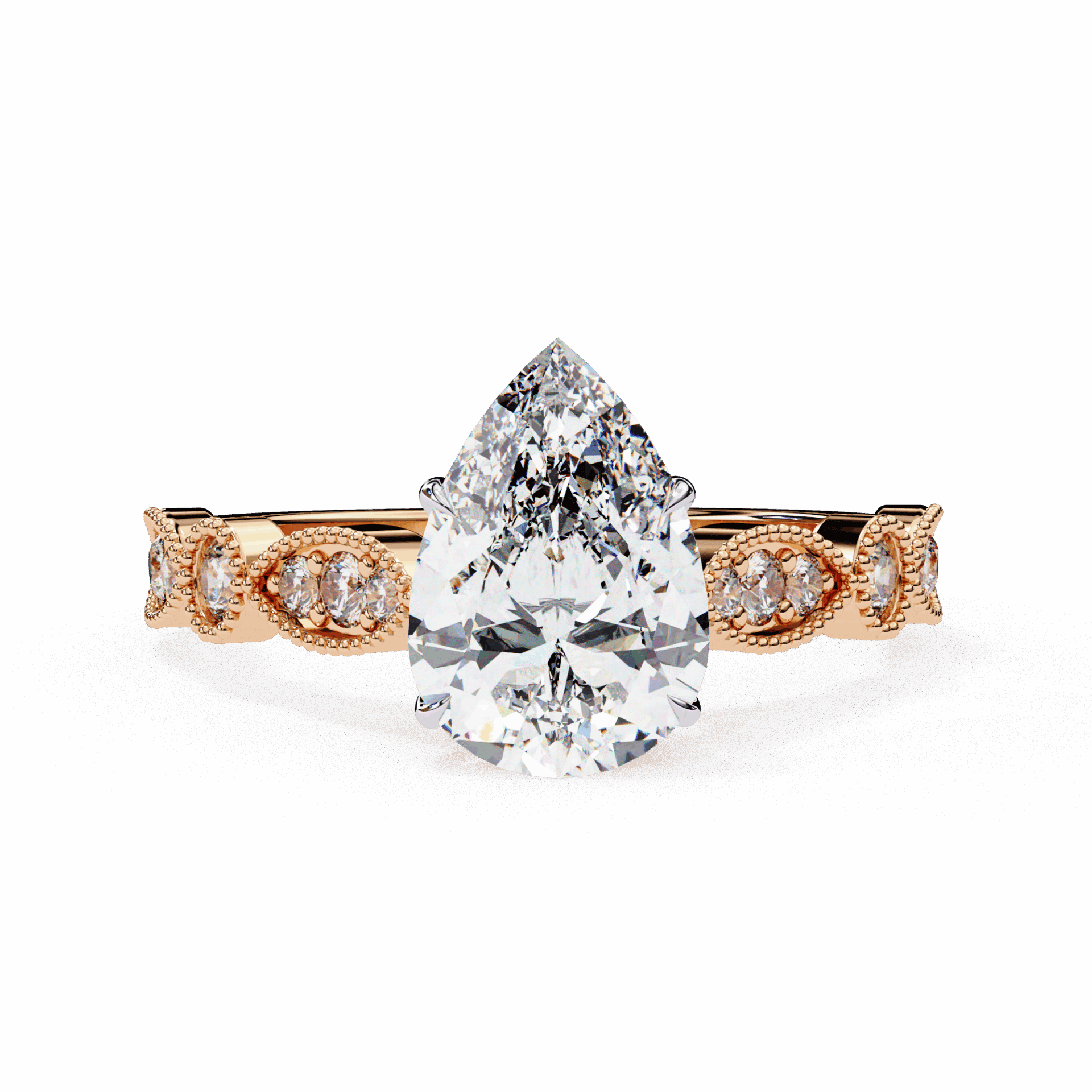 1.25 Carat Pear The One Solitaire Ring in Moissanite | House of Estara