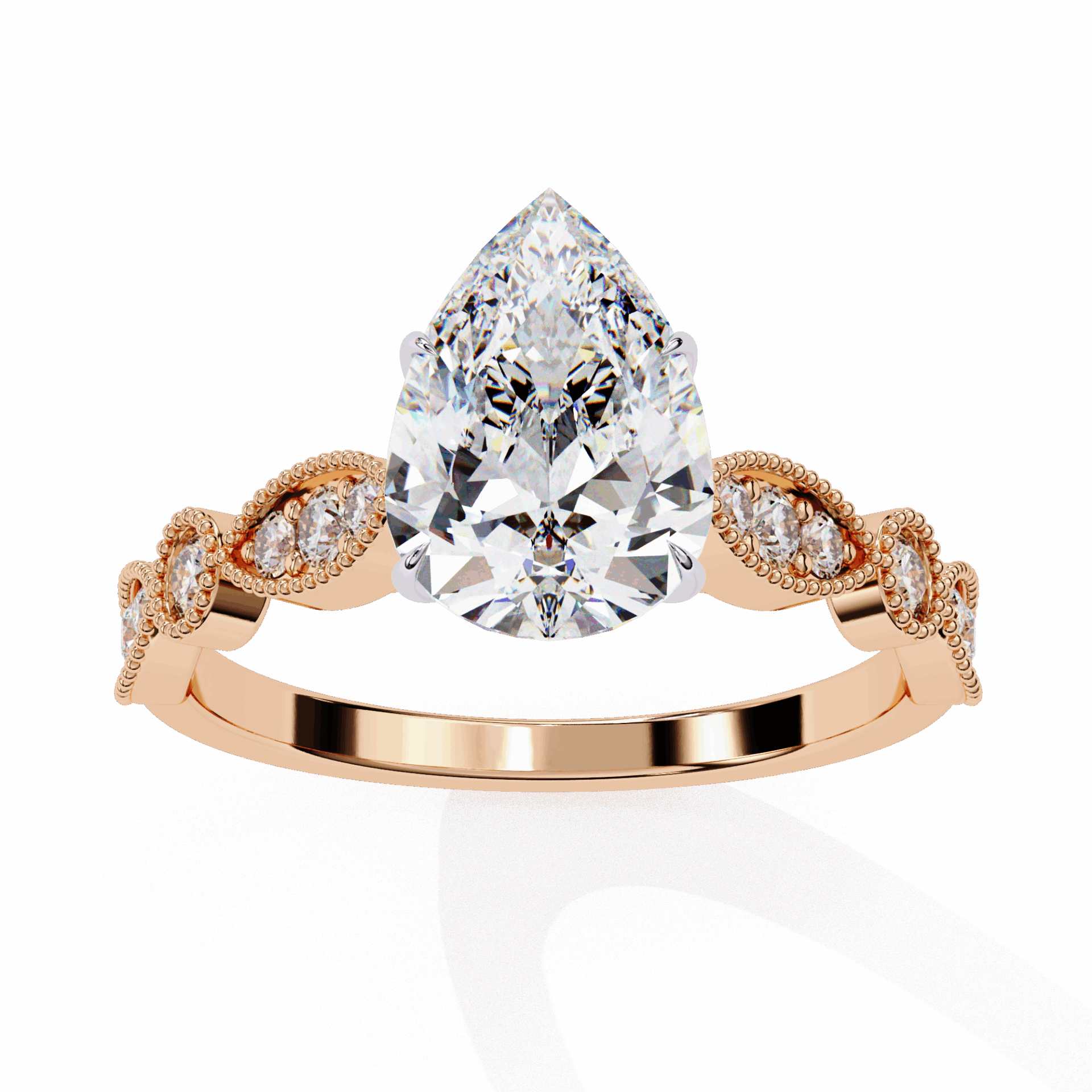 1.25 Carat Pear The One Solitaire Ring in Moissanite | House of Estara