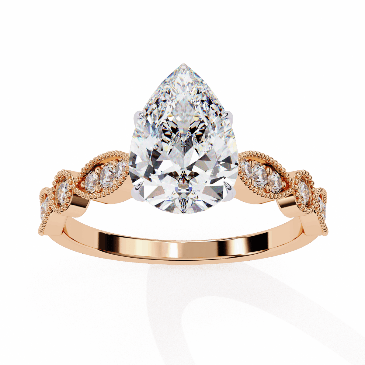 1.25 Carat Pear The One Solitaire Ring in Moissanite | House of Estara