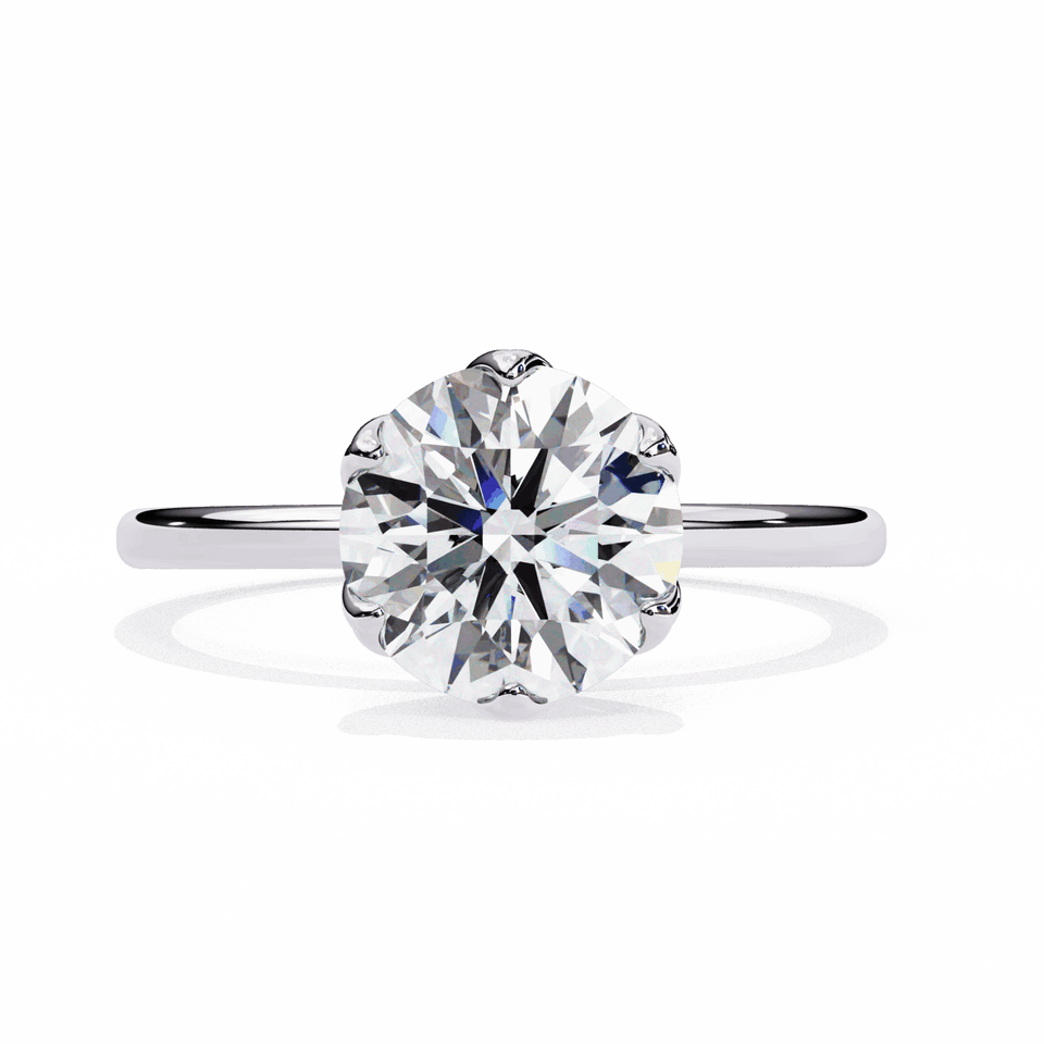 Round Tulip Basket Solitaire