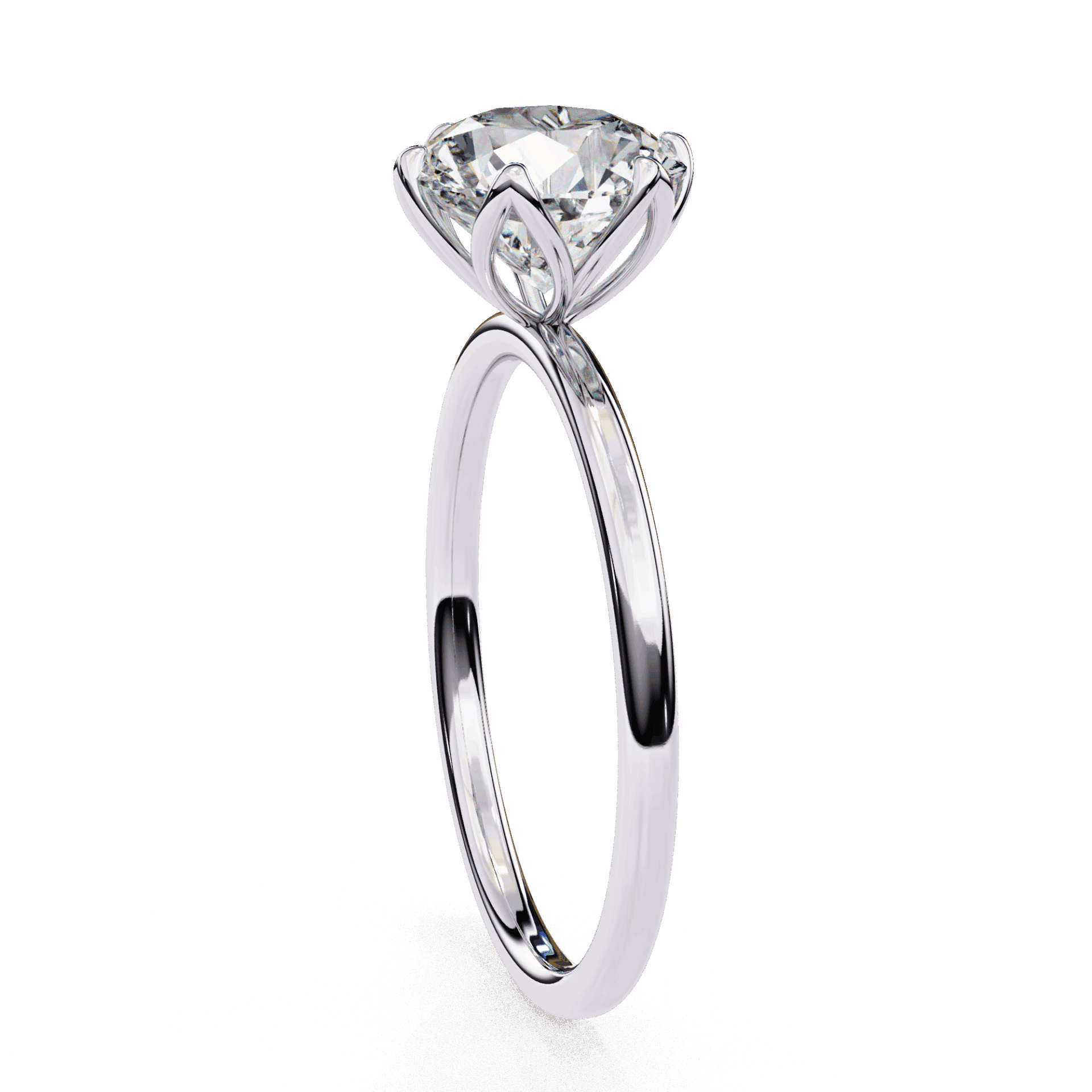 2 Carat Round Eternal Solitaire Band in Moissanite | House of Estara