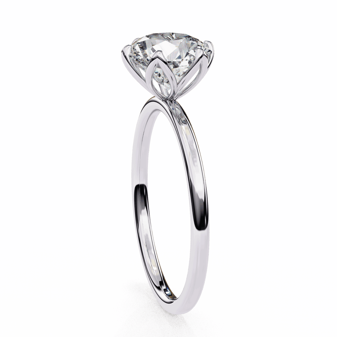 2 Carat Round Eternal Solitaire Band in Moissanite | House of Estara