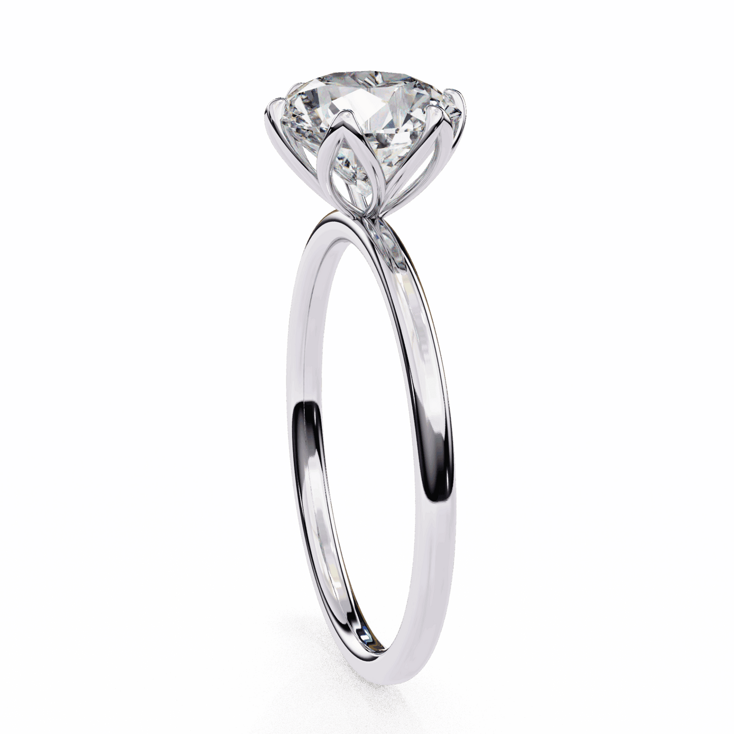 2 Carat Round Eternal Solitaire Band in Moissanite | House of Estara