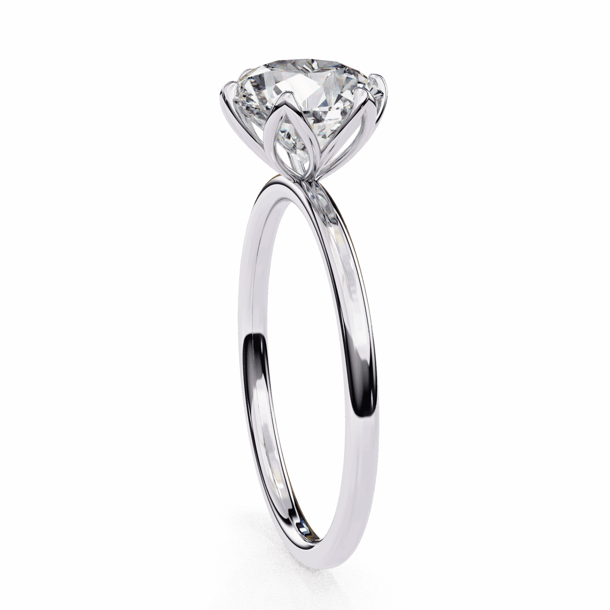 2 Carat Round Eternal Solitaire Band in Moissanite | House of Estara