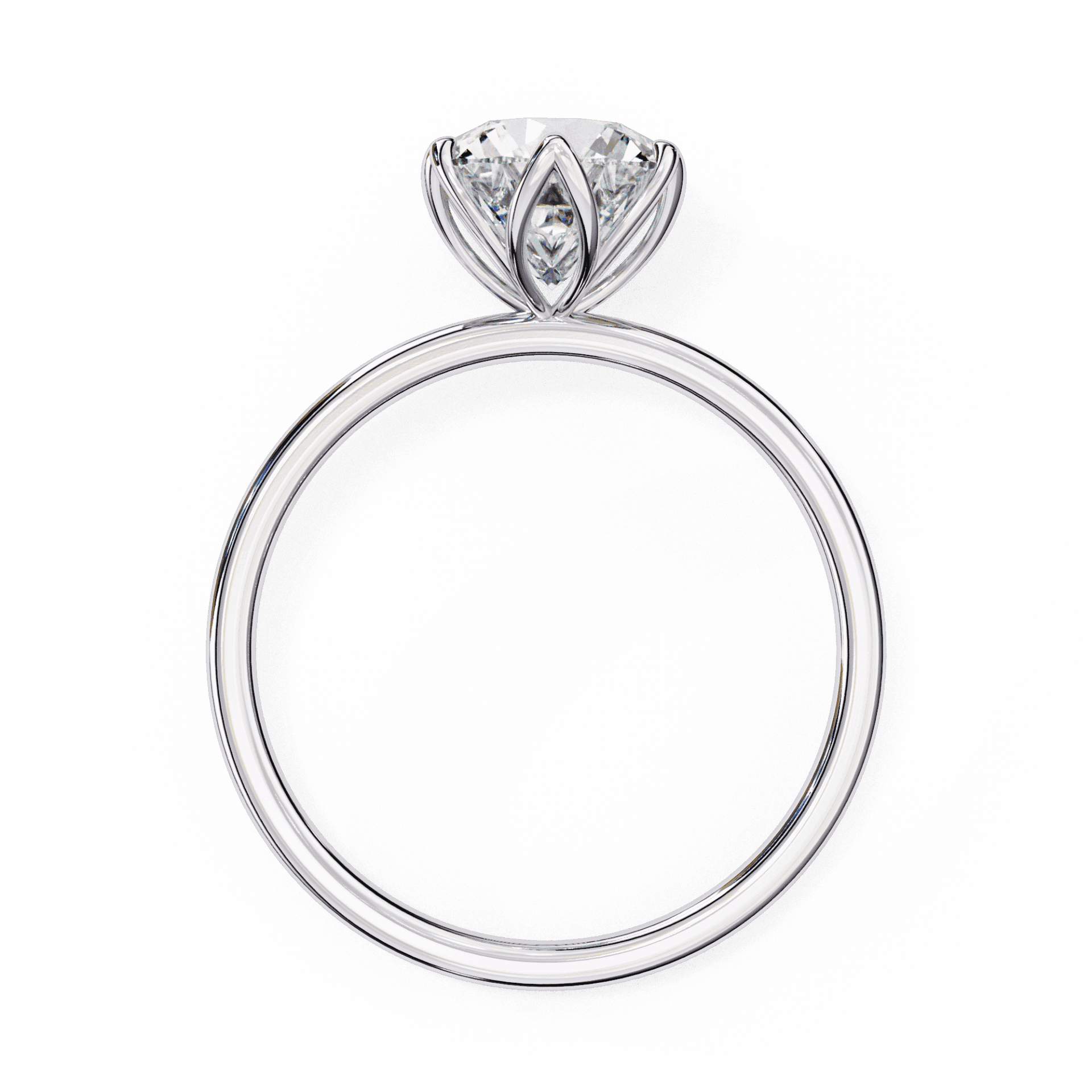 2 Carat Round Eternal Solitaire Band in Moissanite | House of Estara