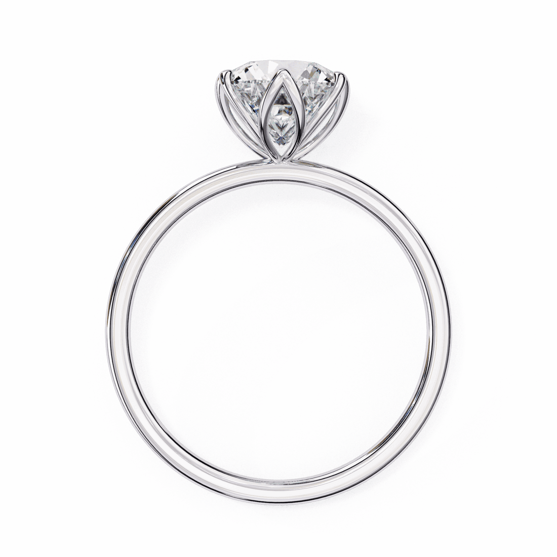 2 Carat Round Eternal Solitaire Band in Moissanite | House of Estara
