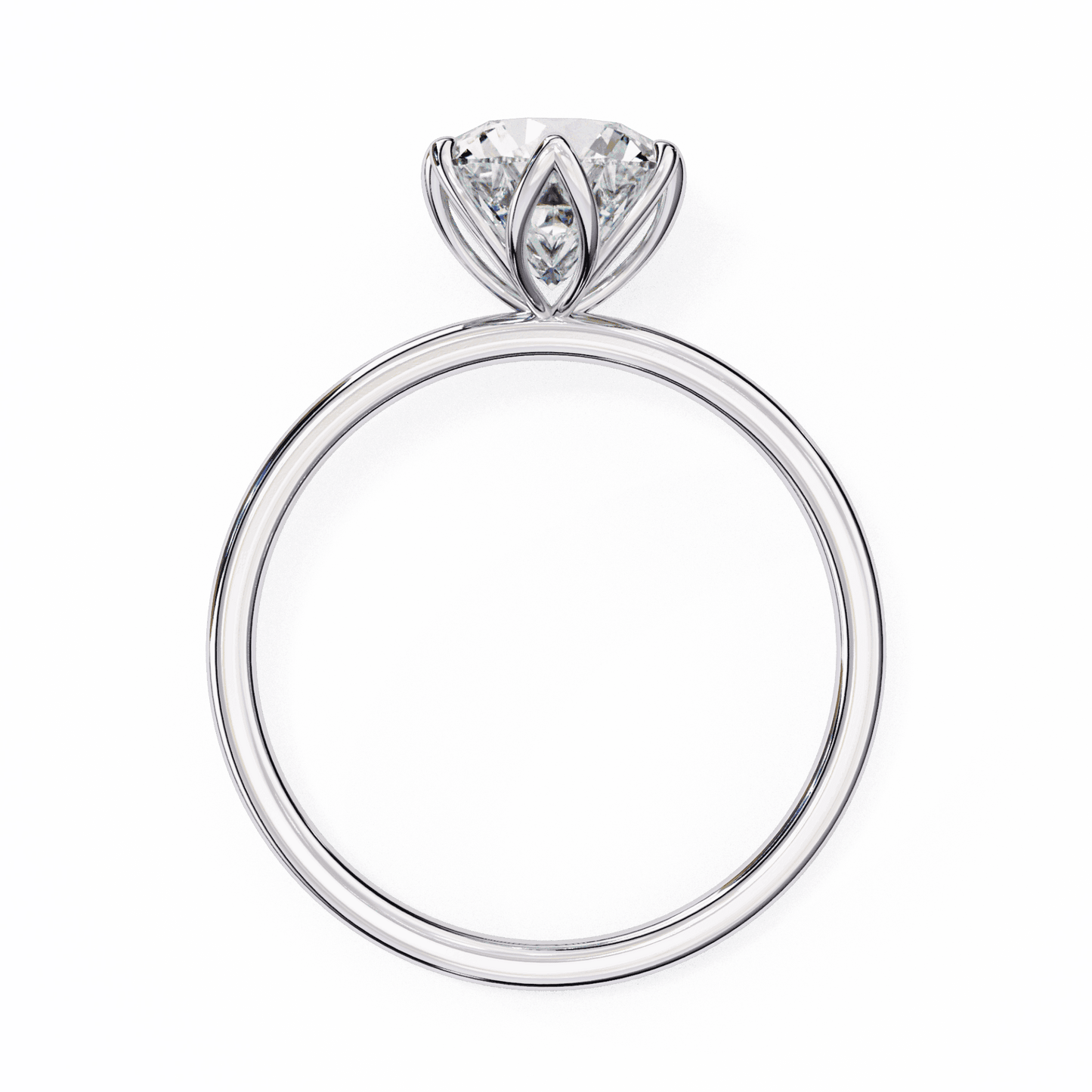 2 Carat Round Eternal Solitaire Band in Moissanite | House of Estara