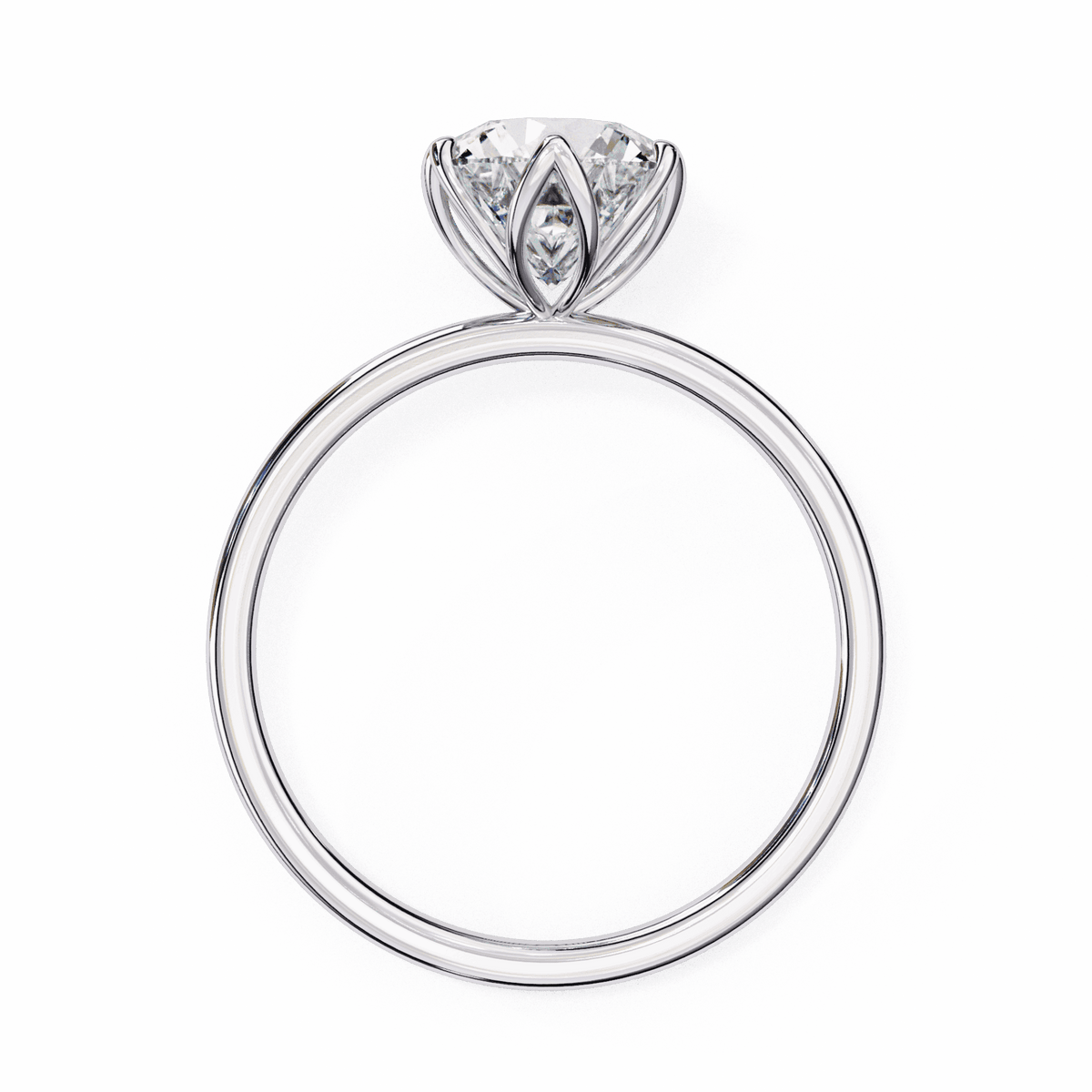 2 Carat Round Eternal Solitaire Band in Moissanite | House of Estara