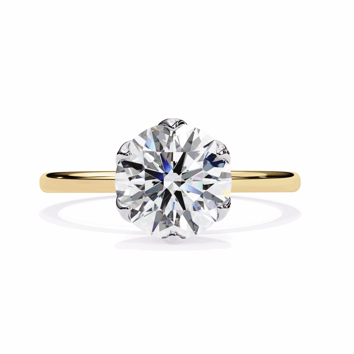 2 Carat Round Eternal Solitaire Band in Moissanite | House of Estara