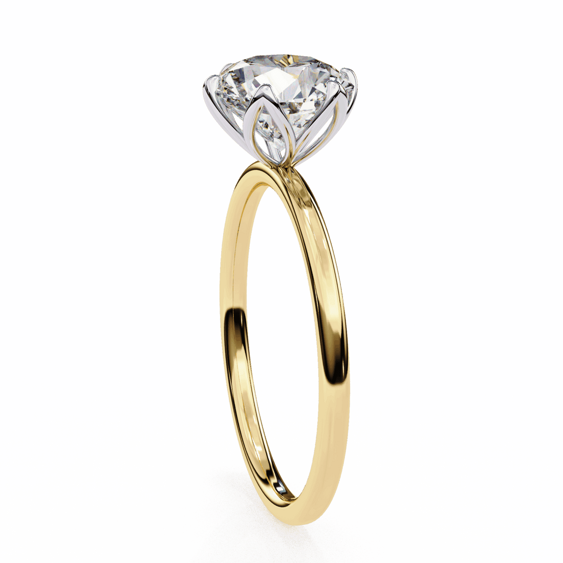 2 Carat Round Eternal Solitaire Band in Moissanite | House of Estara