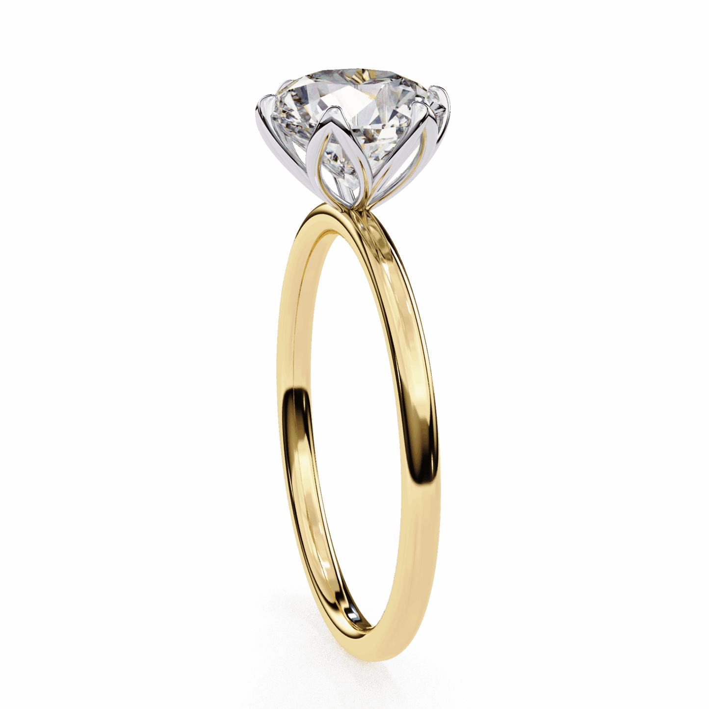 2 Carat Round Eternal Solitaire Band in Moissanite | House of Estara
