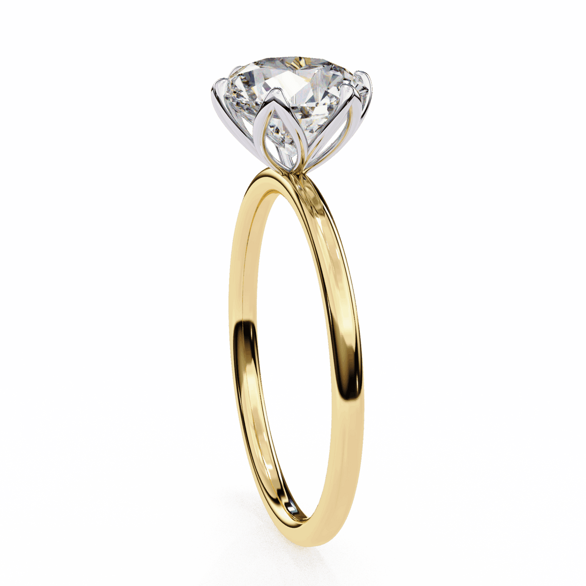 2 Carat Round Eternal Solitaire Band in Moissanite | House of Estara