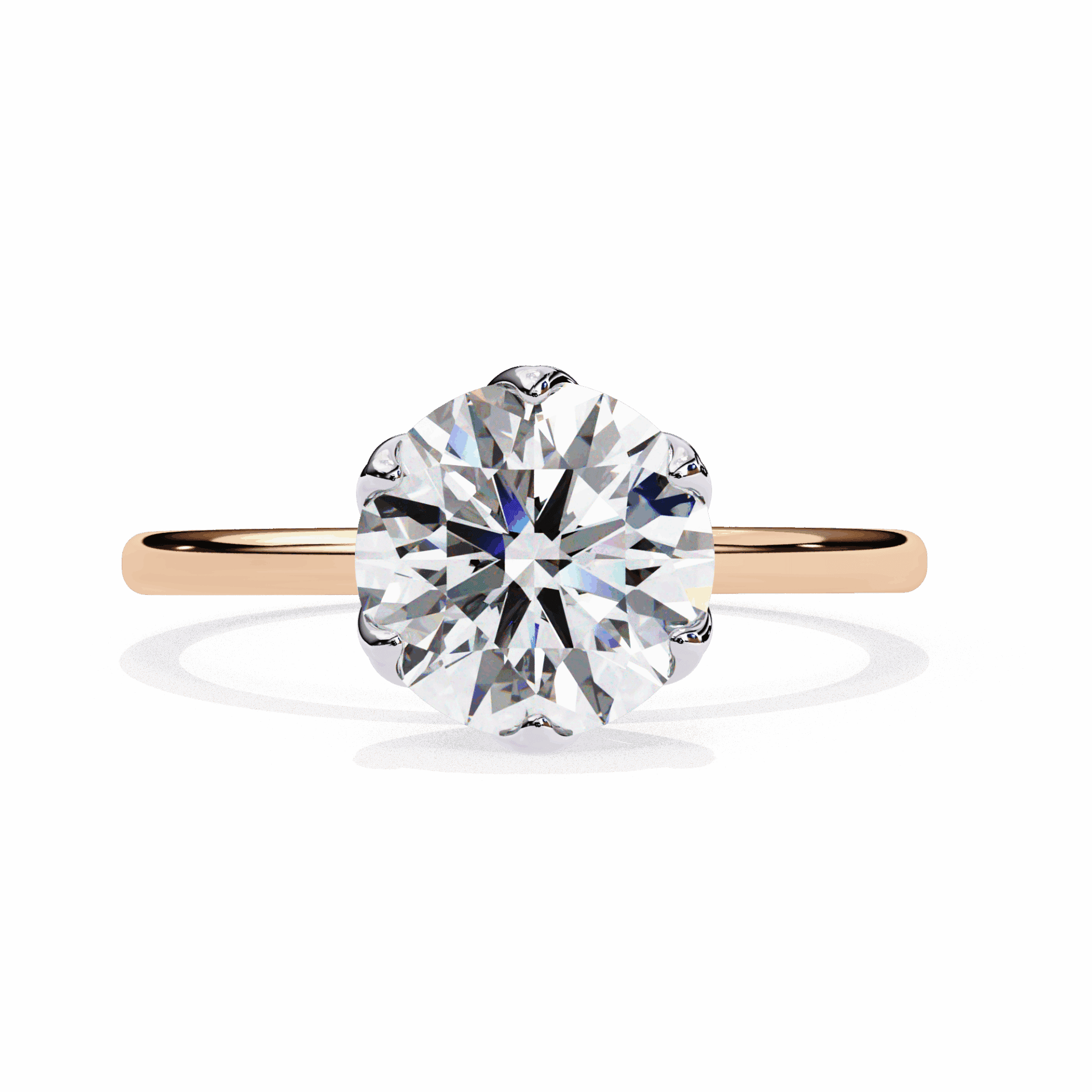 2 Carat Round Eternal Solitaire Band in Moissanite | House of Estara