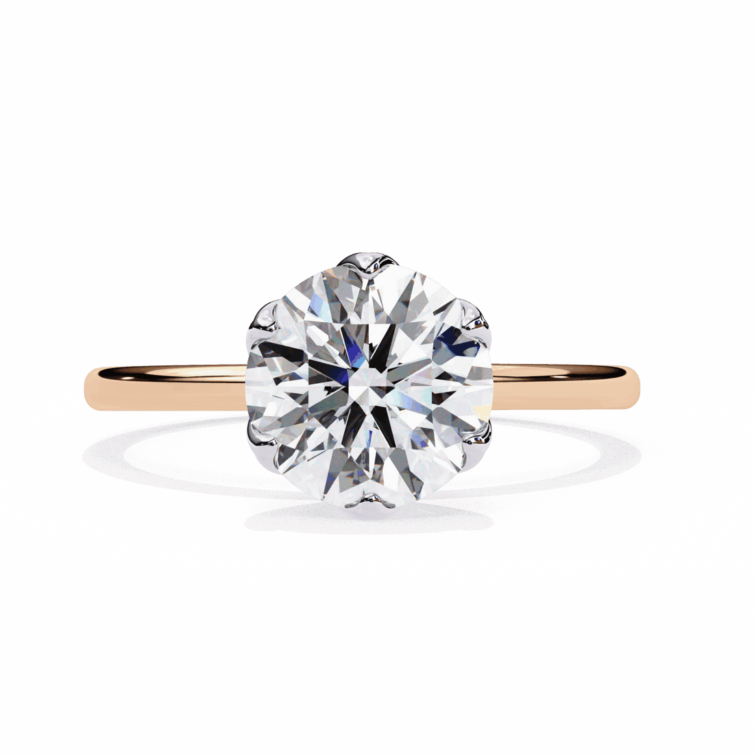 2 Carat Round Eternal Solitaire Band in Moissanite | House of Estara