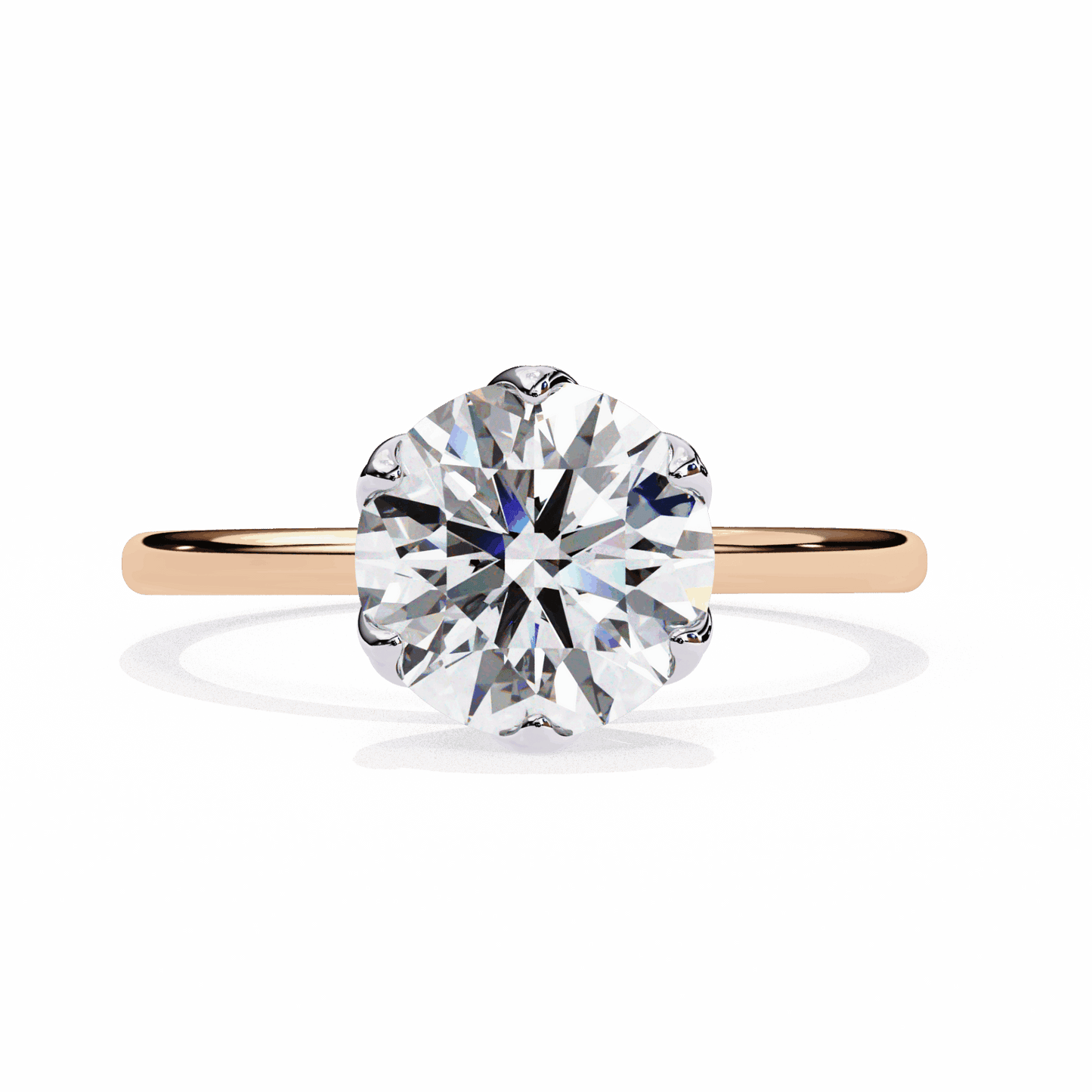 2 Carat Round Eternal Solitaire Band in Moissanite | House of Estara