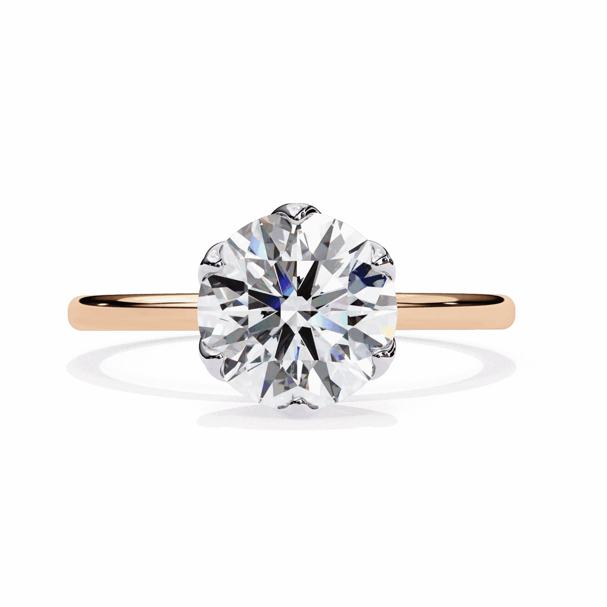 2 Carat Round Eternal Solitaire Band in Moissanite | House of Estara