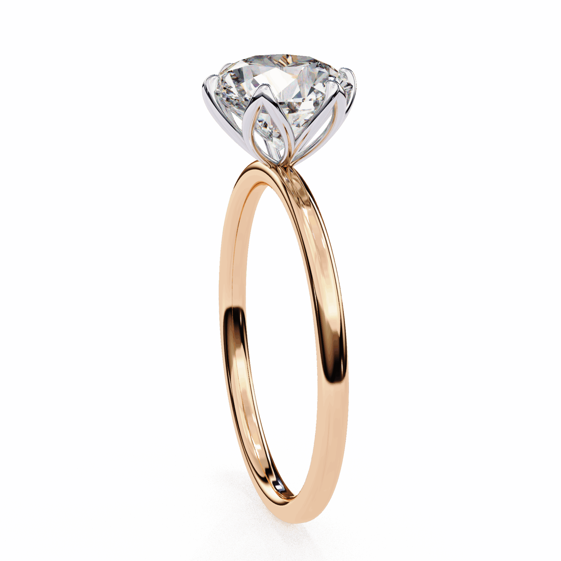 2 Carat Round Eternal Solitaire Band in Moissanite | House of Estara
