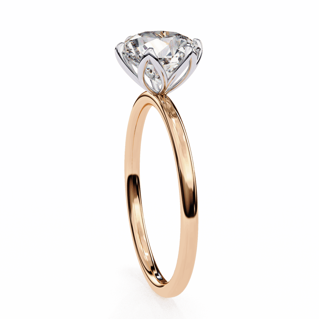 2 Carat Round Eternal Solitaire Band in Moissanite | House of Estara