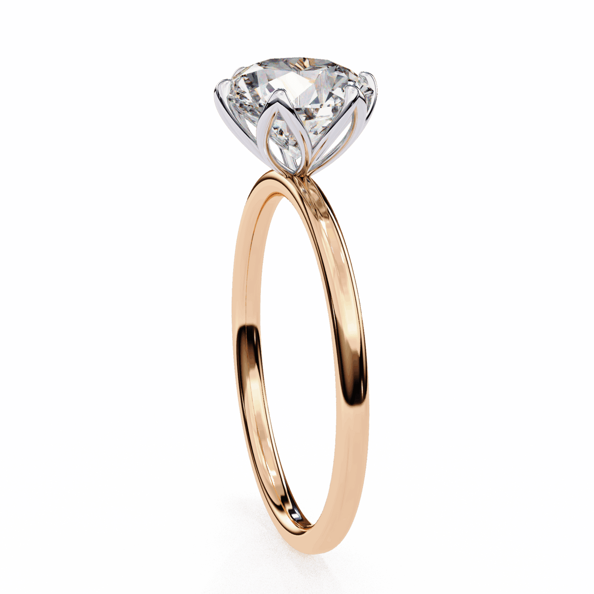 2 Carat Round Eternal Solitaire Band in Moissanite | House of Estara